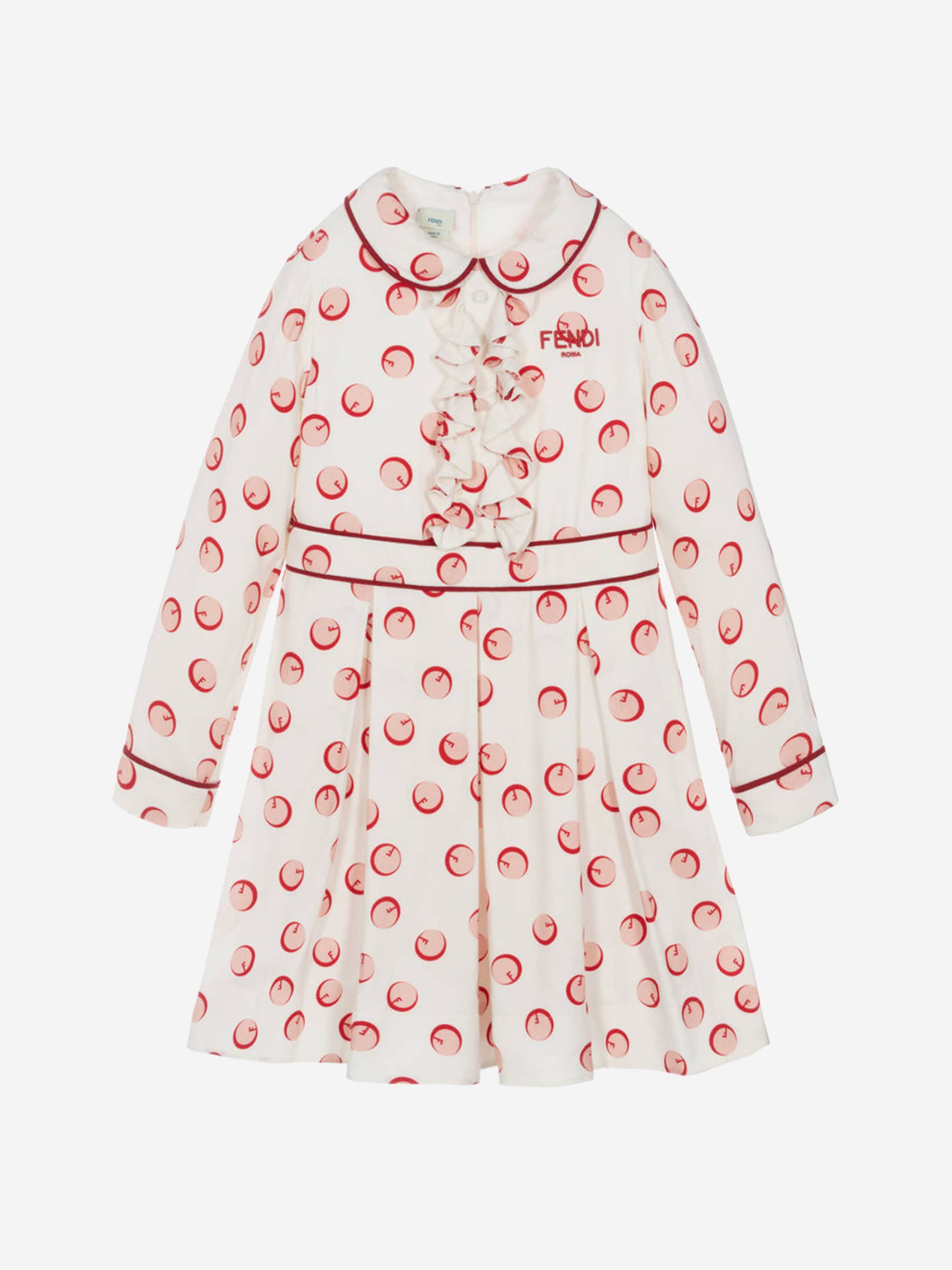 Girls Shadow Bubbles Dress in White Enjoy Cheap Online