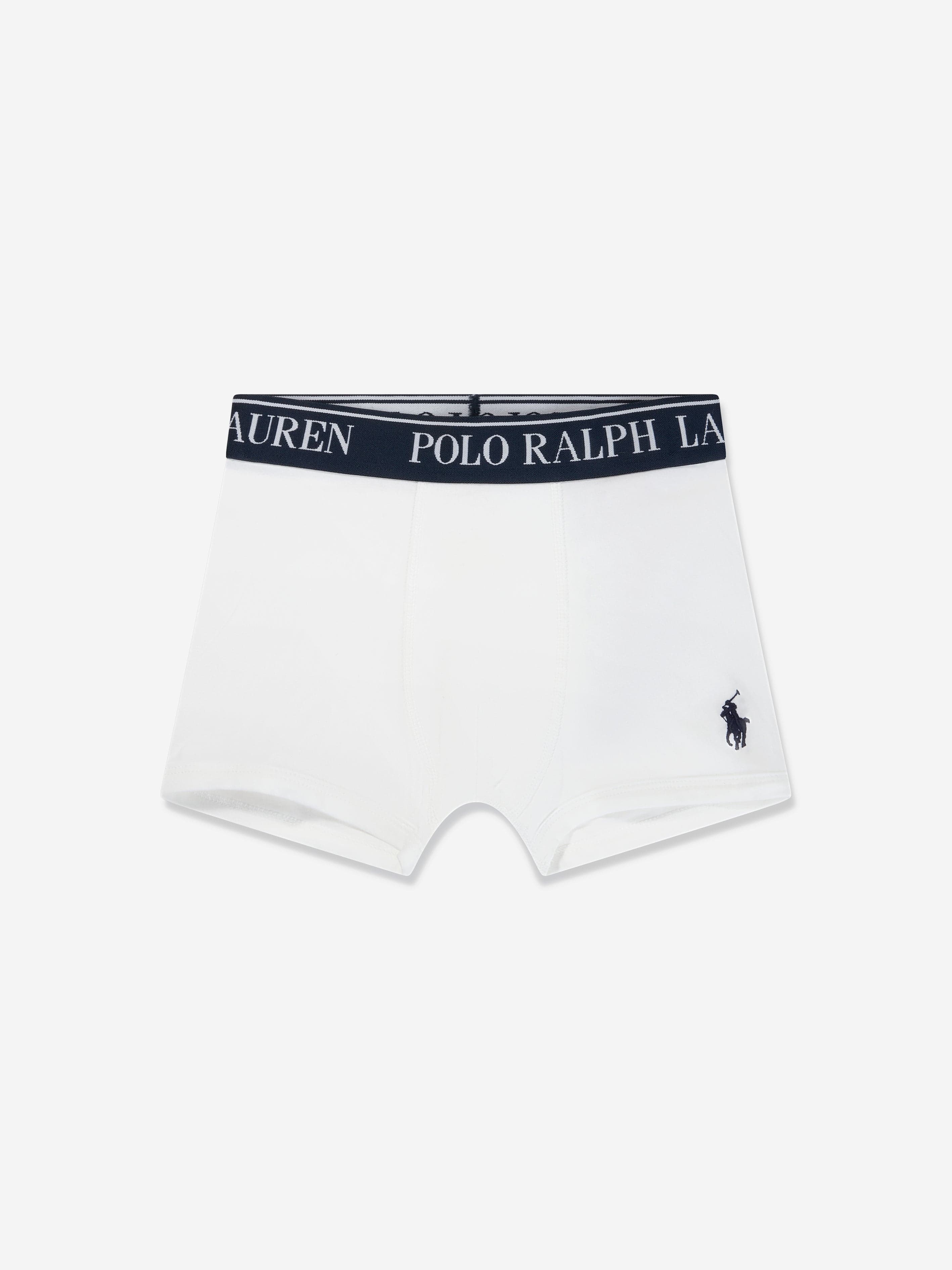 Ralph Lauren Boys 3 Pack Boxer Shorts Set in White Outlet Finishline