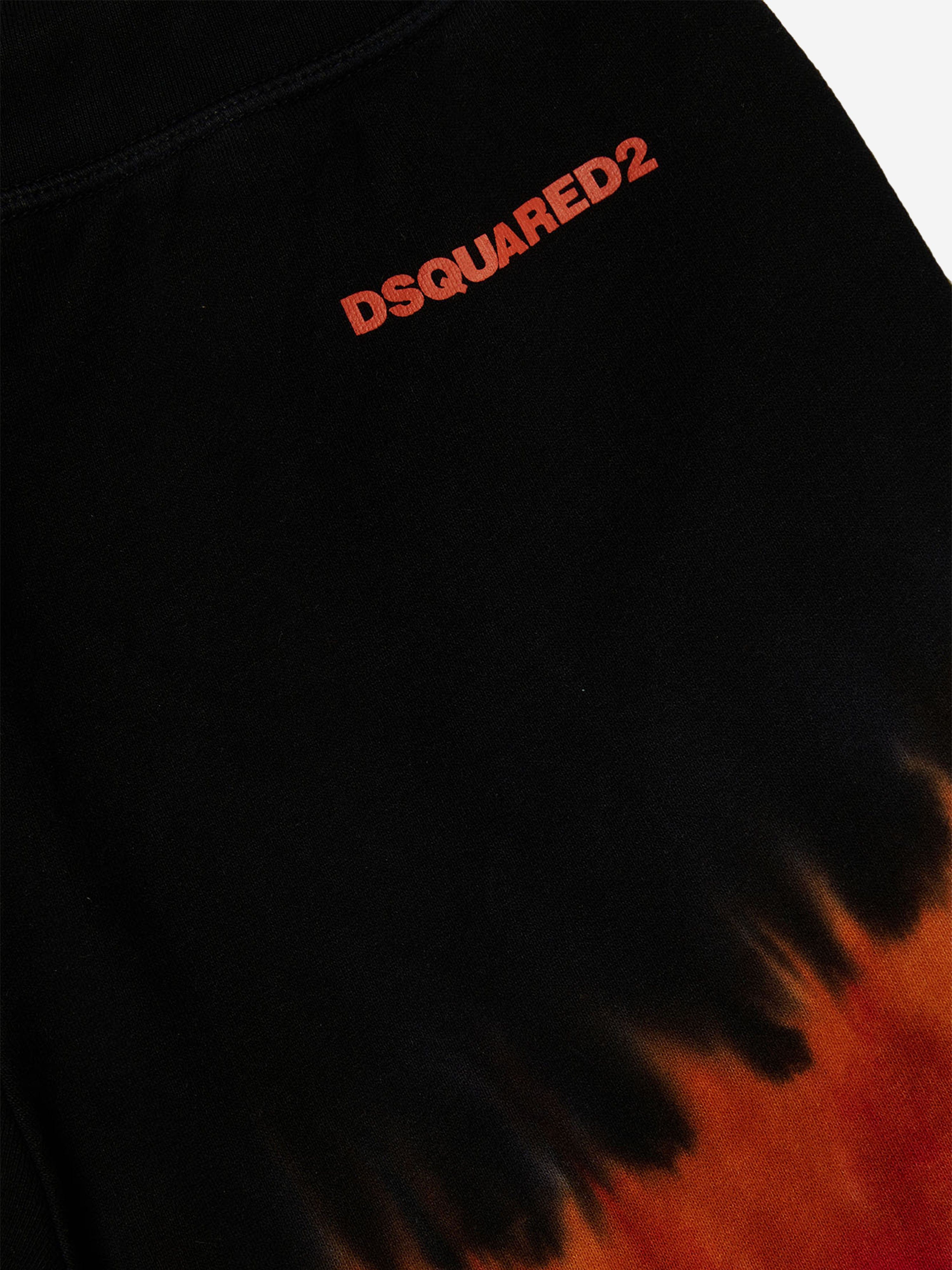 Dsquared2 Boys Tie-Dye Logo Shorts in Black Free Shipping Best Store To Get