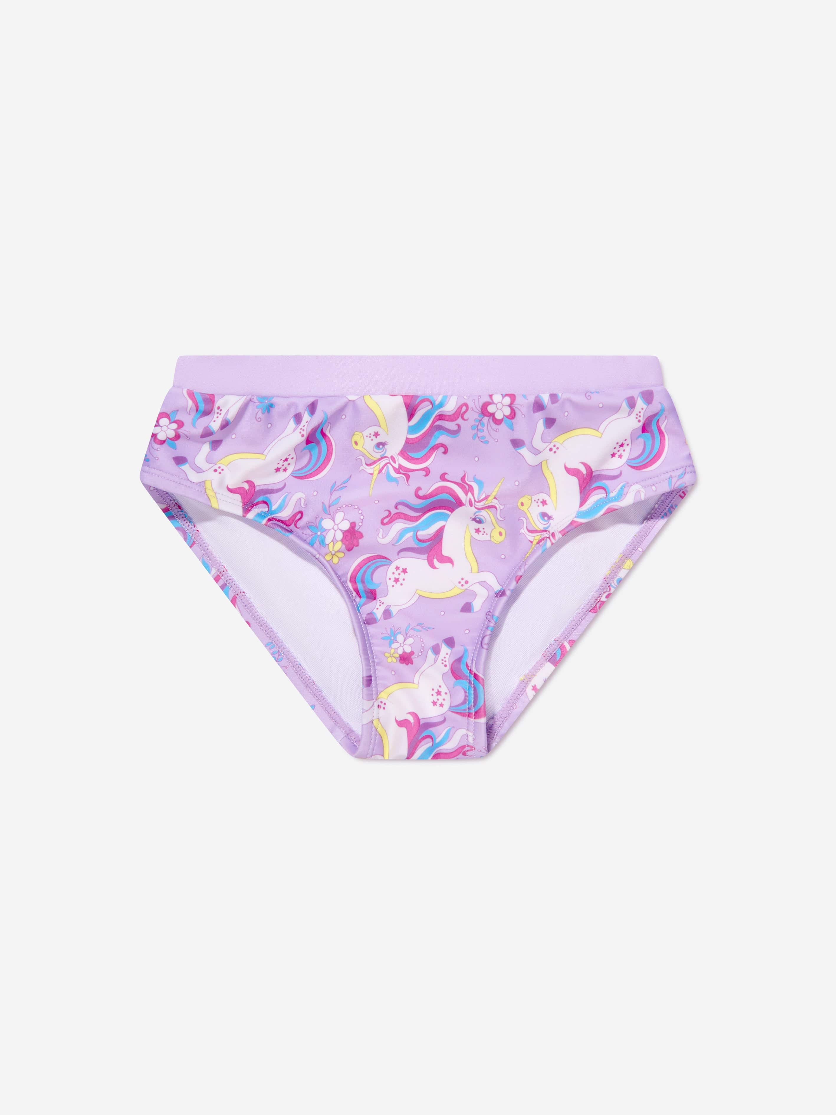 Soli Swim Girls Unicorn Rash Guard and Shorts (UPF50+) in Purple Sale Nicekicks