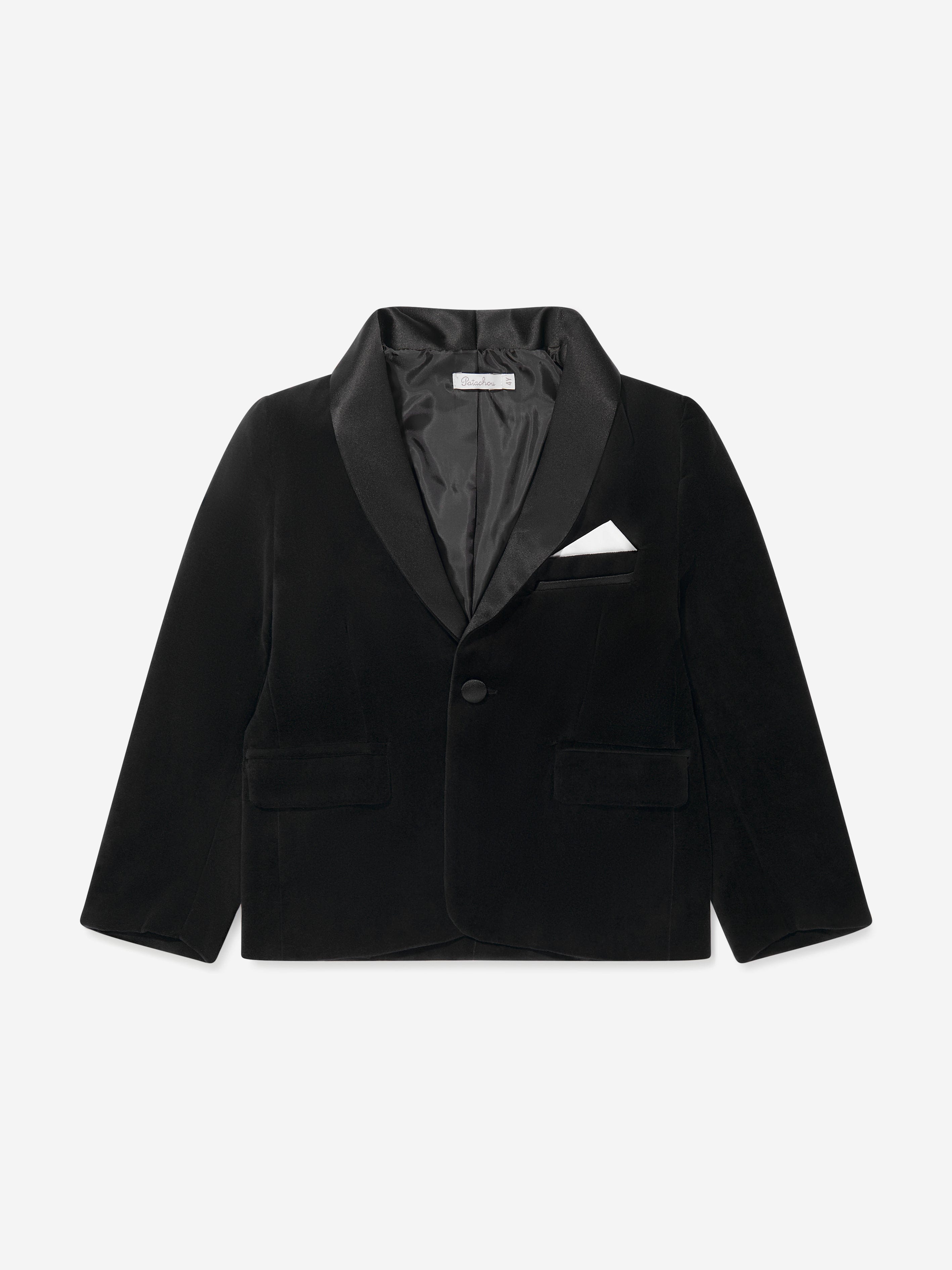Patachou Boys Velvet Blazer in Black Tumblr Cheap Online