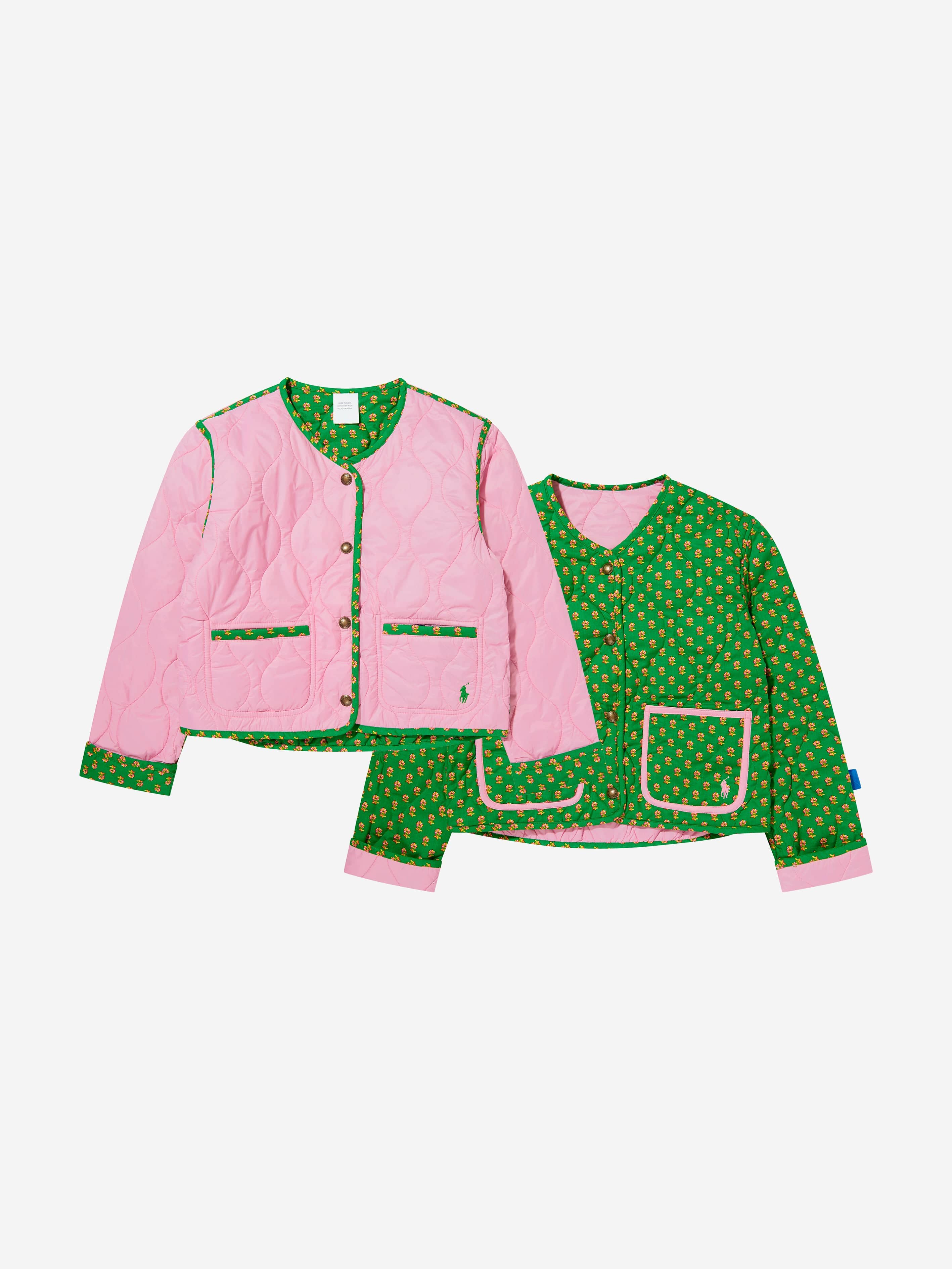 Ralph Lauren Girls Reversible Quilted Jacket in Pink Buy Cheap Perfect