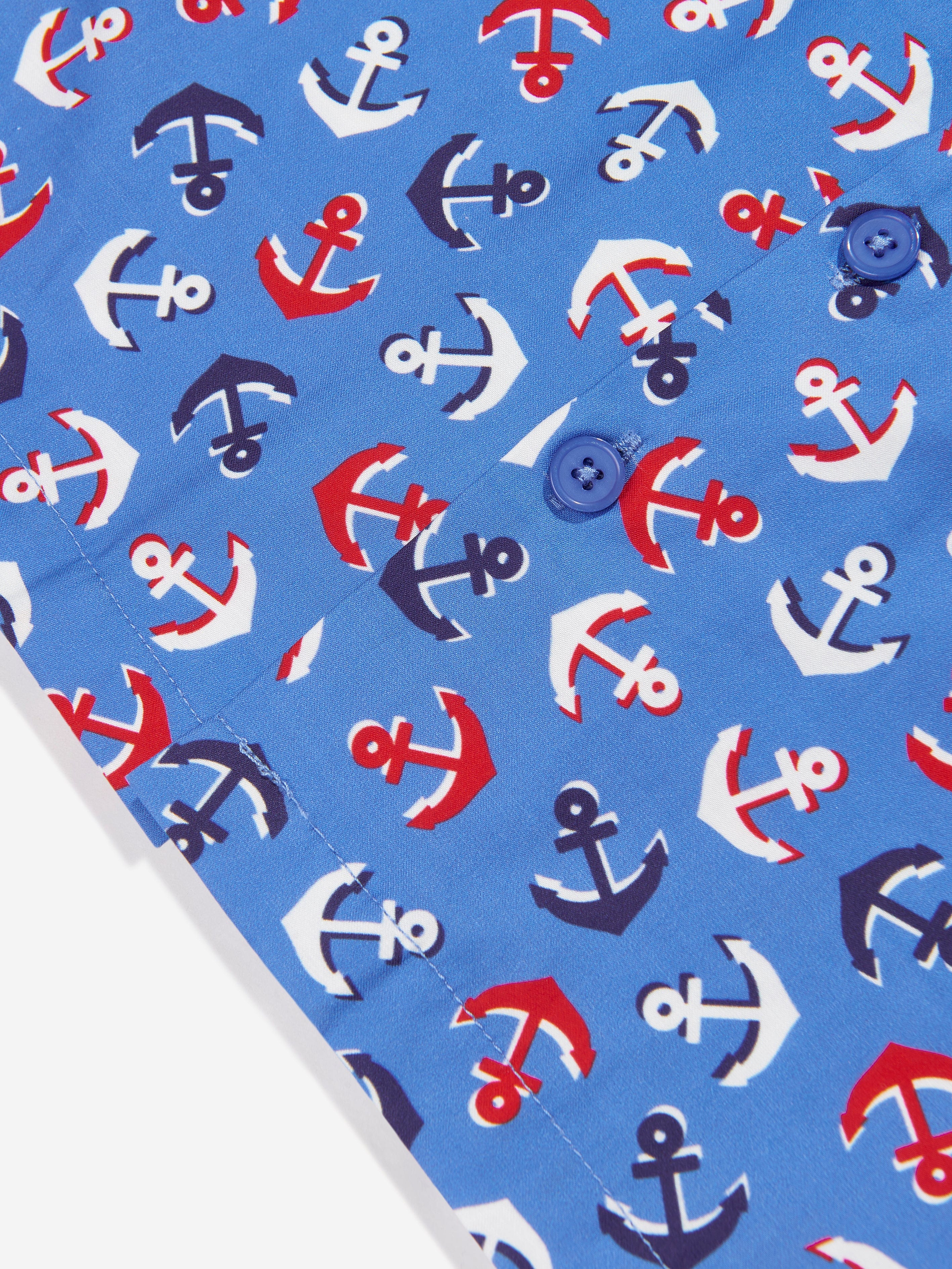 Rachel Riley Boys Anchor Shirt in Blue Sale Online Online