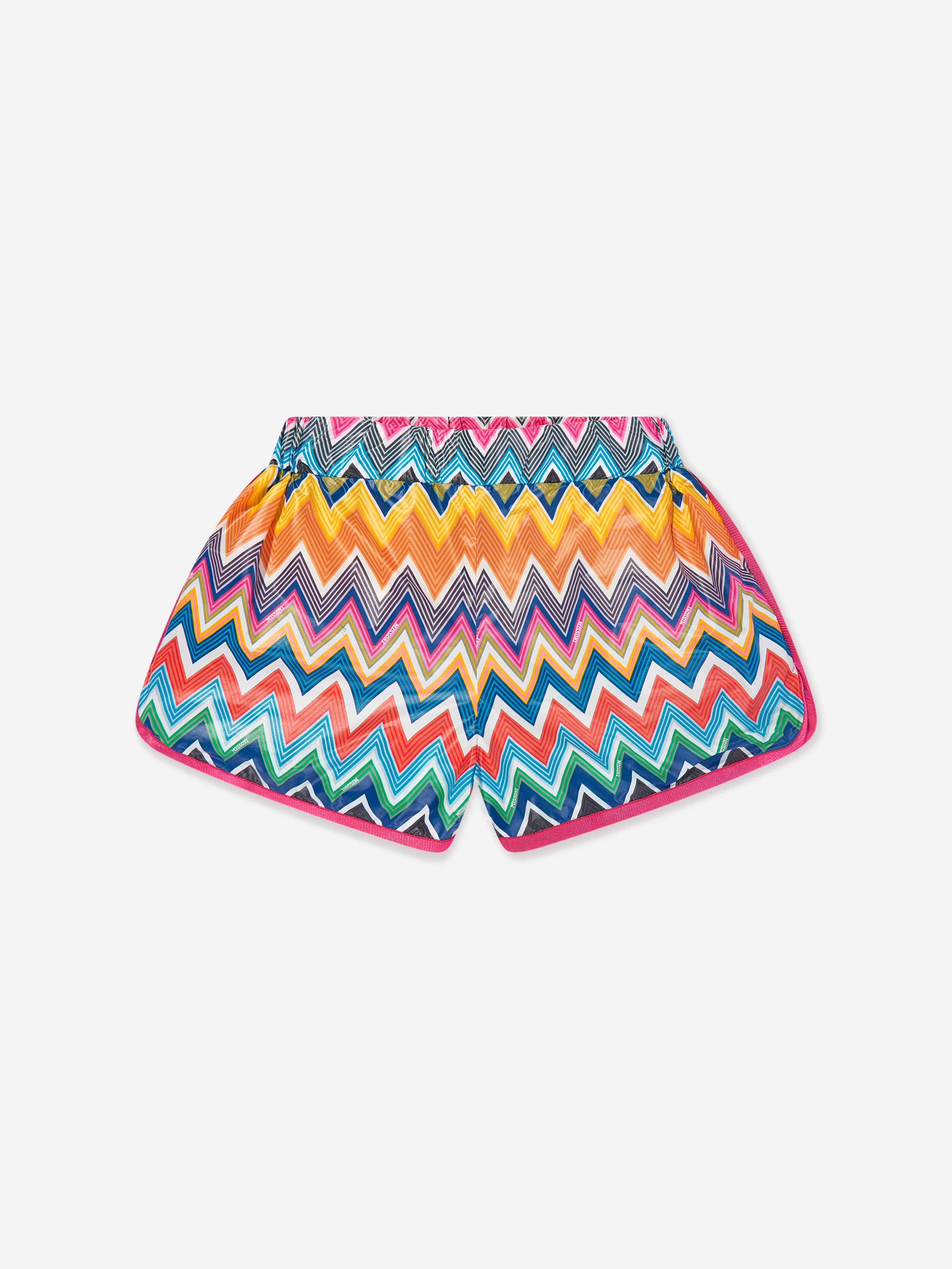 Girls Zigzag Shorts in Multicolour Cheapest Pice