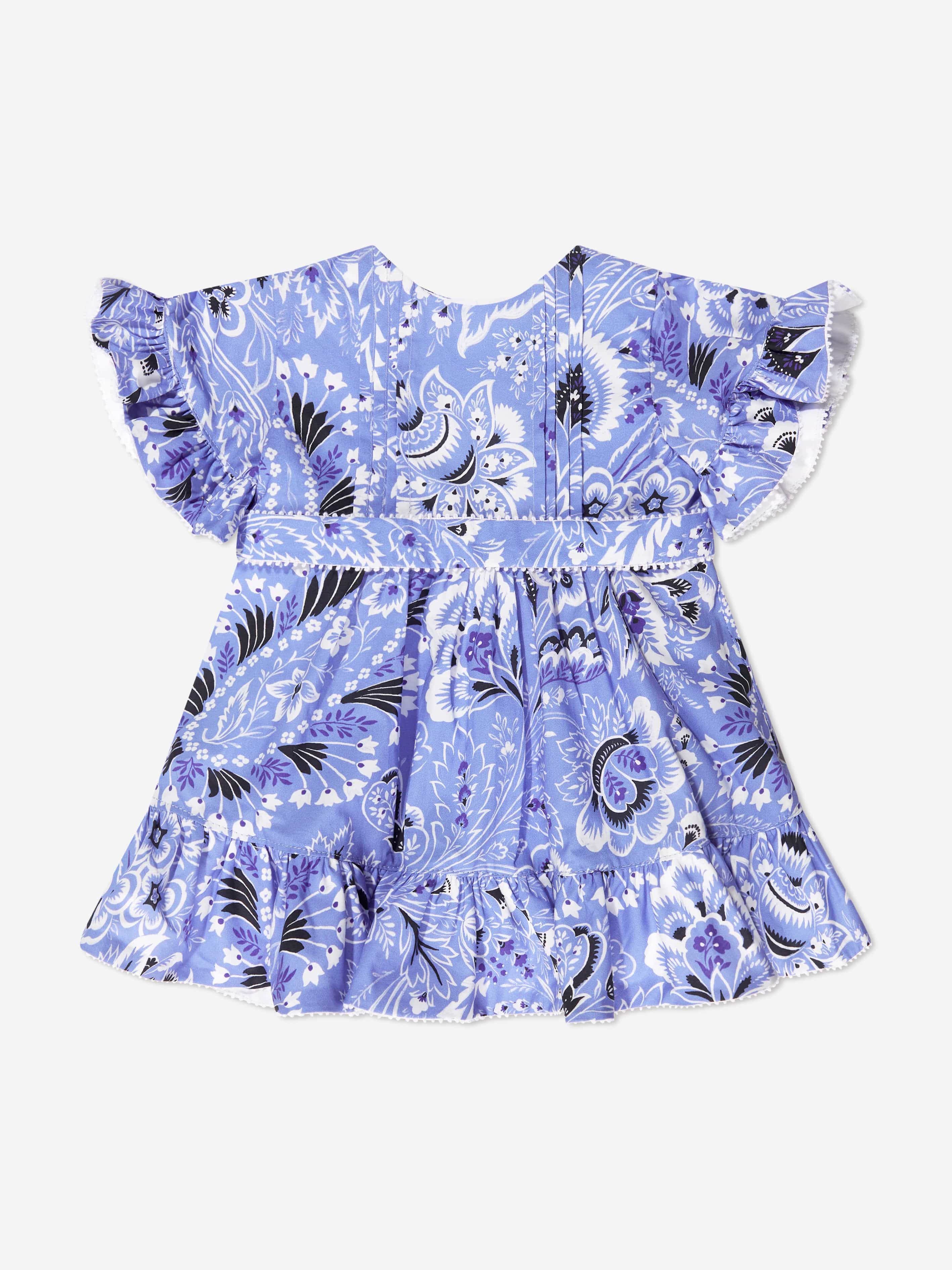Etro Baby Girls Floral Paisley Dress in Blue Outlet Low Shipping Fee
