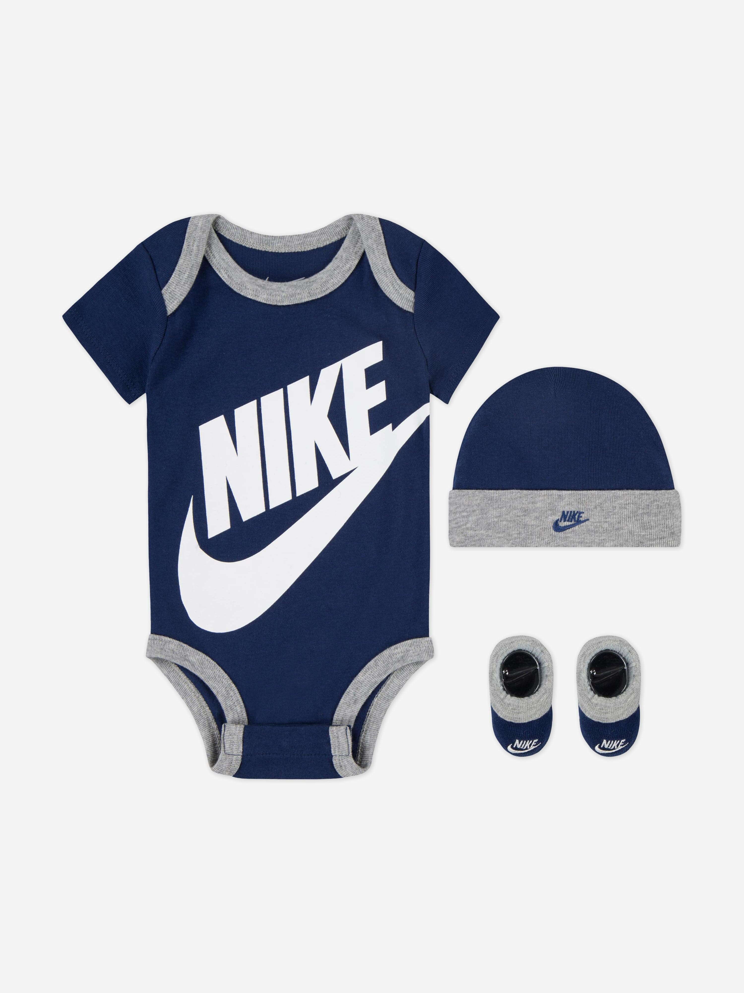 Nike Baby Boys Logo Bodysuit Gift Set in Blue Cheap Pices Authentic