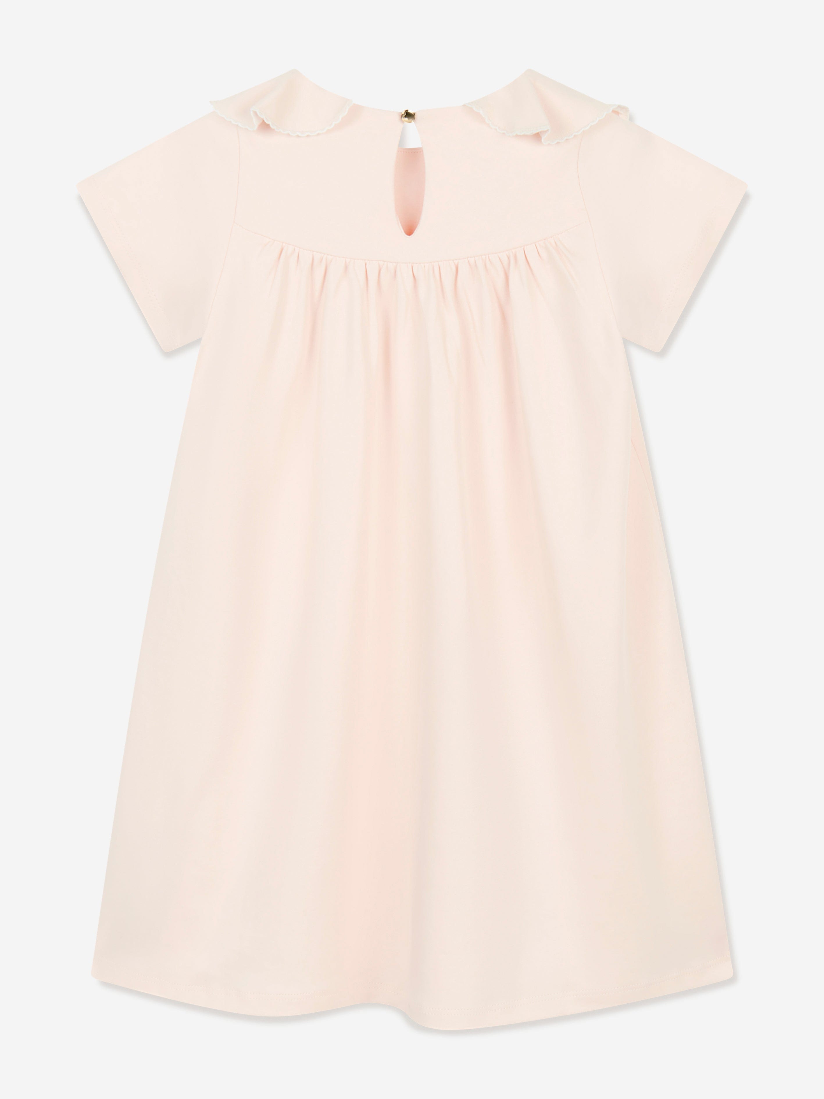 Chlo¨¦ Girls Cotton Ruffle Dress in Pink Discount Fast Delivery