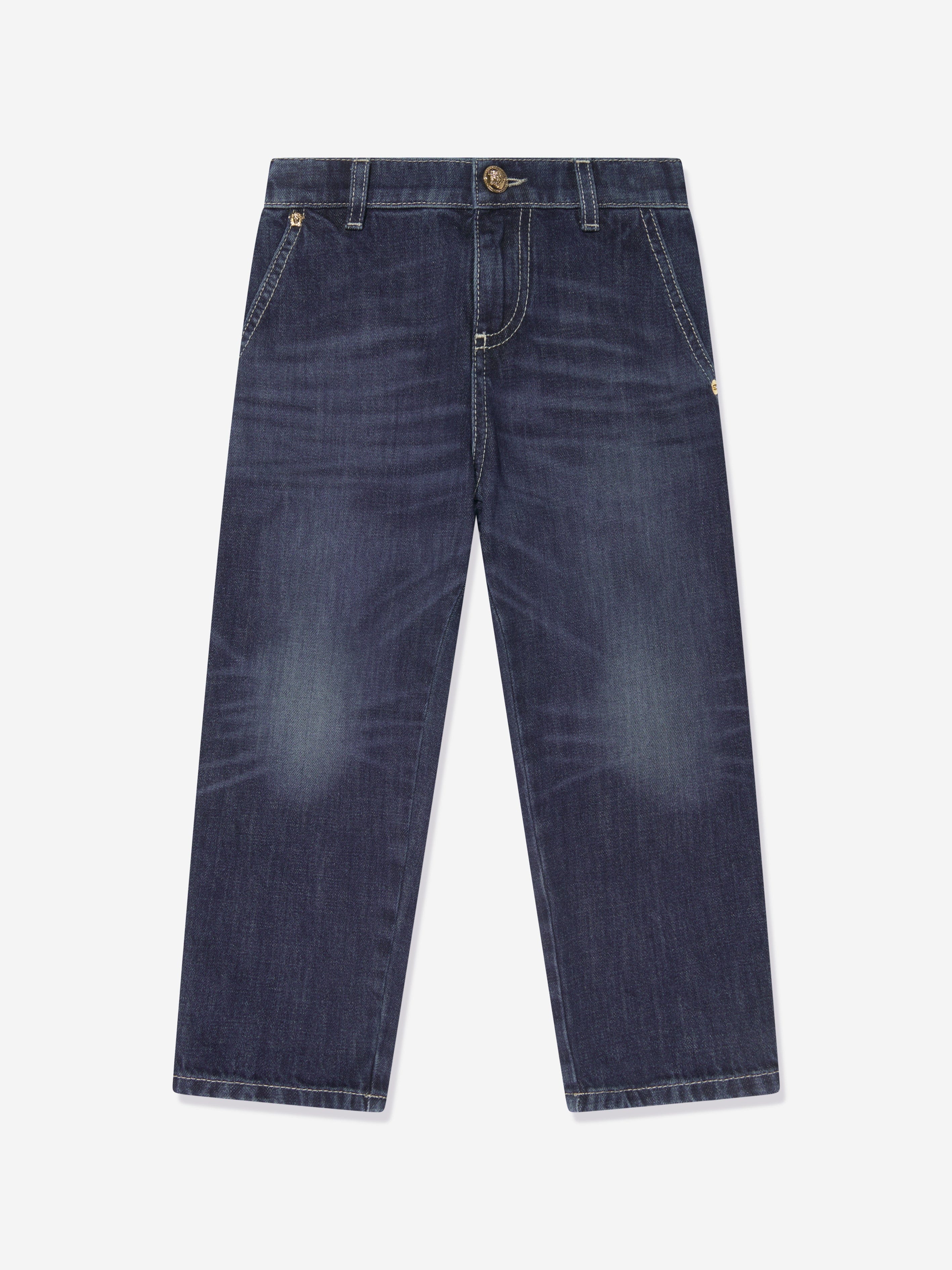 Versace Boys Slim Fit Jeans in Blue Cheap Online Store