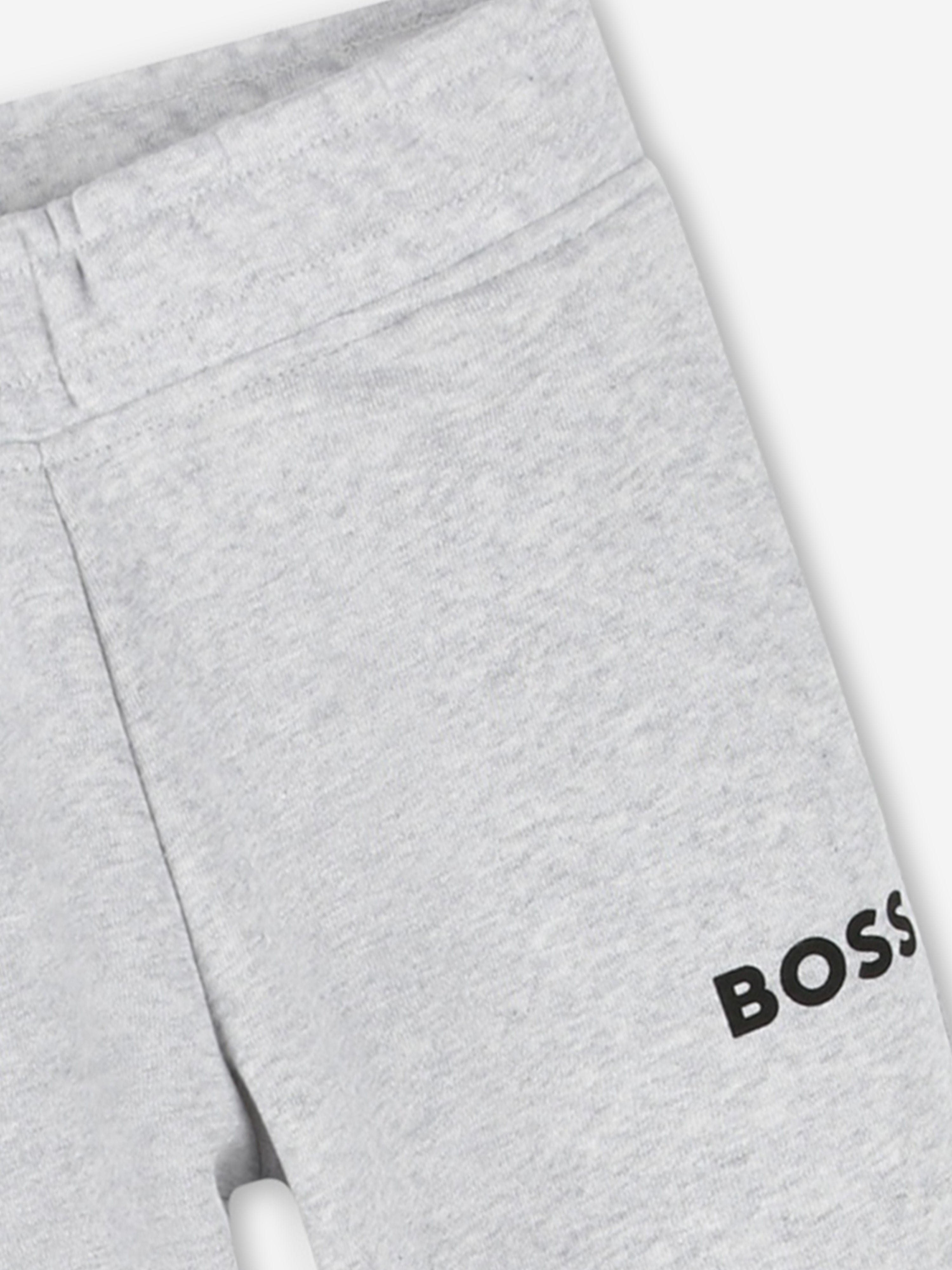 BOSS Boys Logo Joggers in Grey Outlet Hot Sale