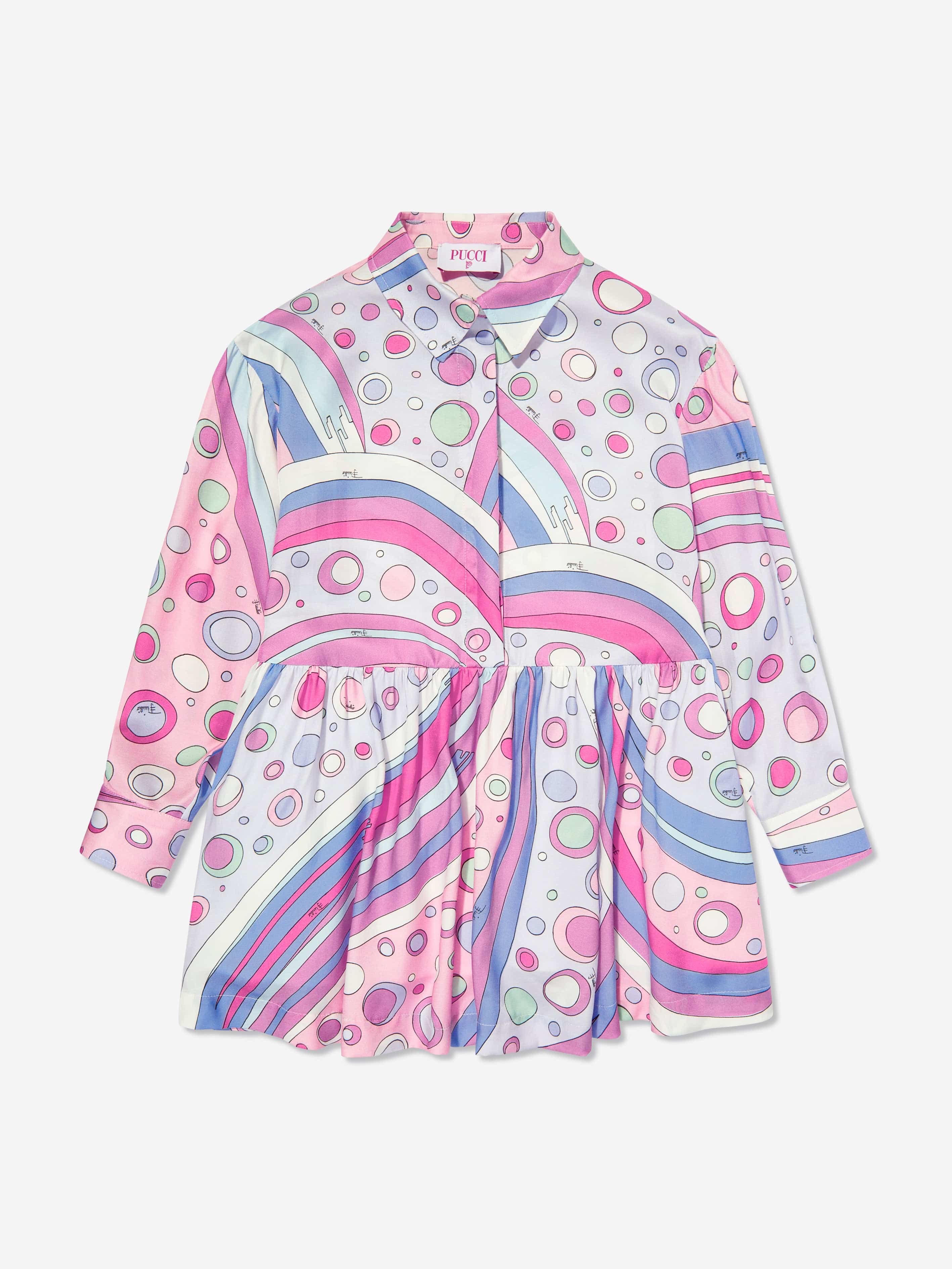 Girls Fontane Print Dress in Pink Buy Authentic Online