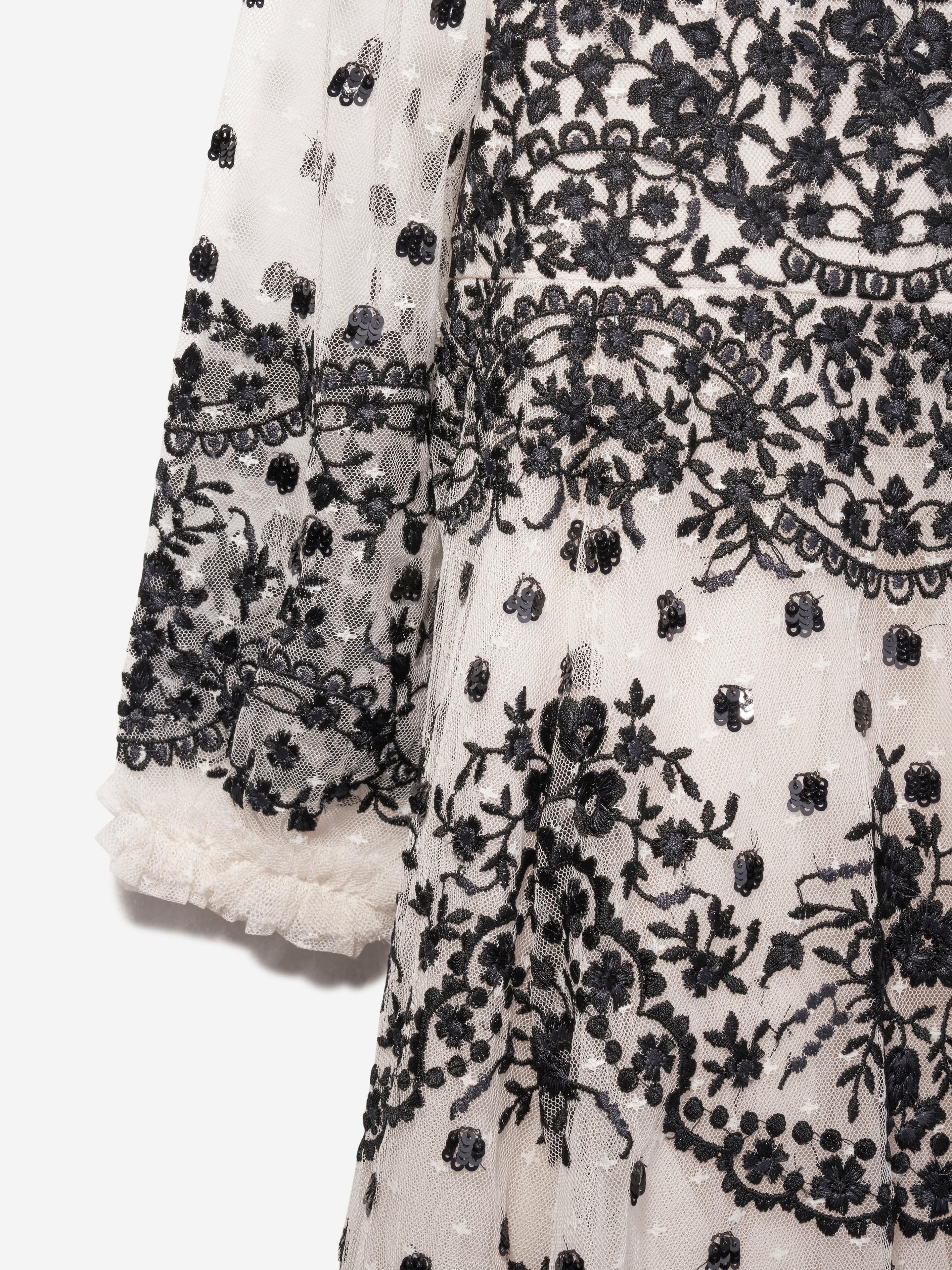 Needle & Thread Girls Beatrice Dress in Cream Official Site For Sale