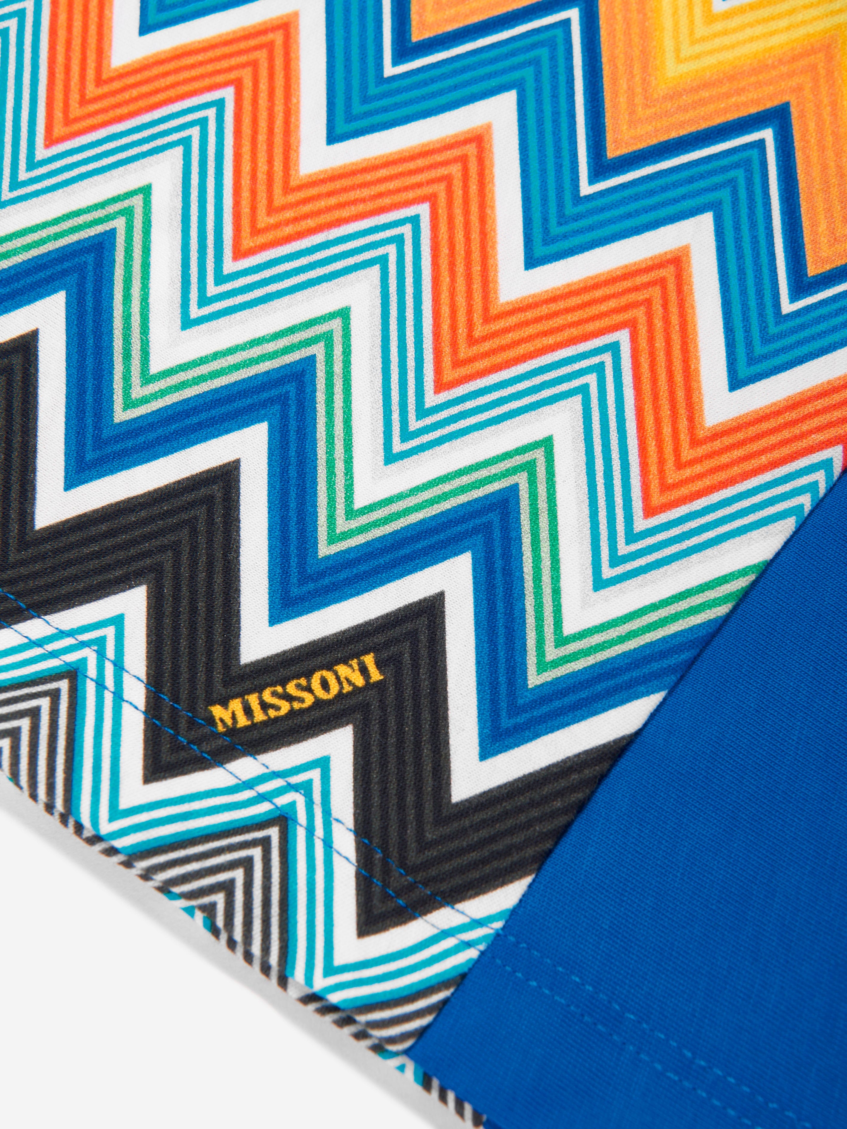 Boys Zigzag Print T-Shirt in Blue Manchester Cheap Pice