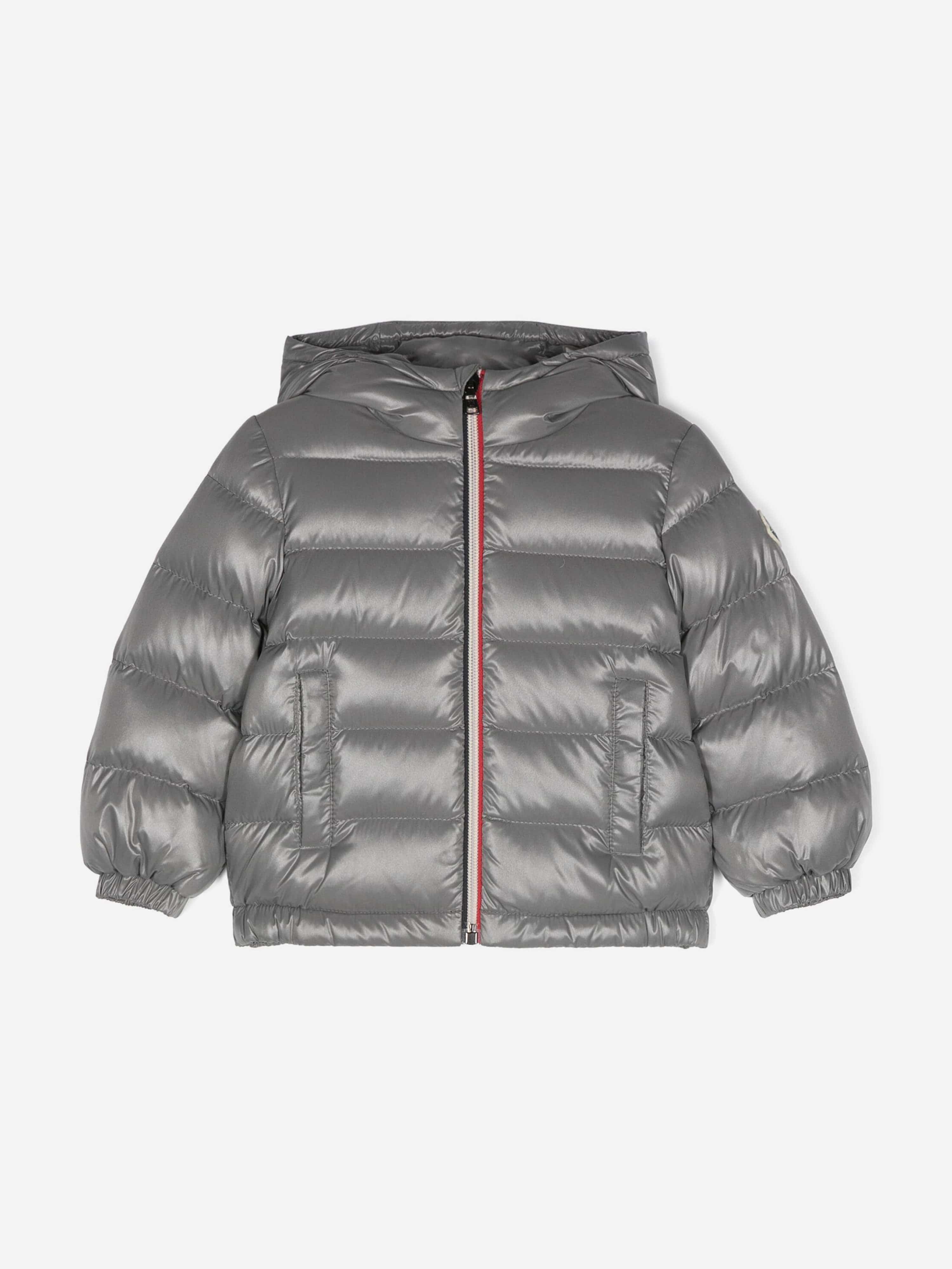 Moncler Enfant Baby Boys Down Padded New Aubert Jacket in Grey Clearance Low Pice Fee Shipping