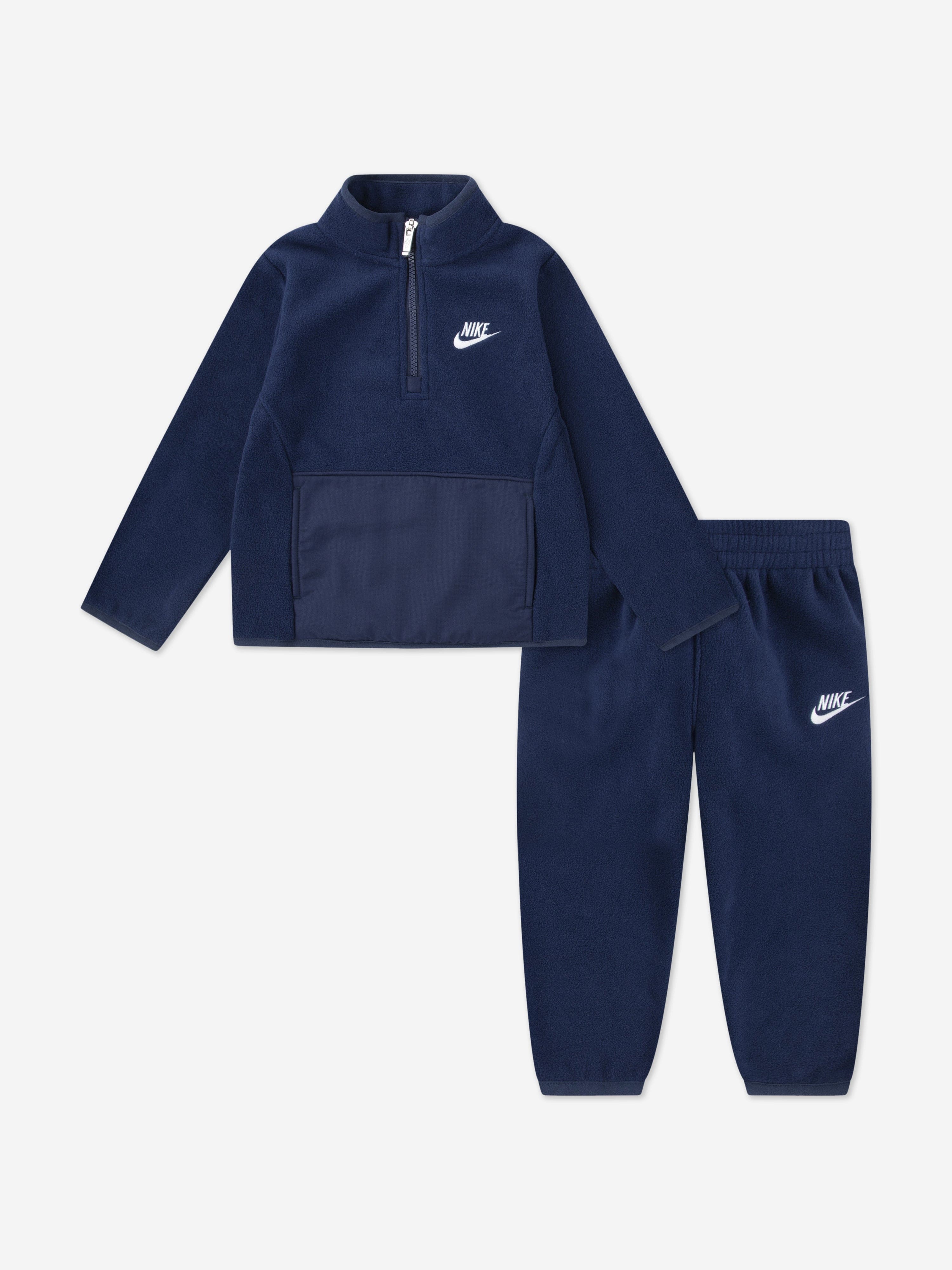 Boys Lifestyle Essential 1/2 Zip Tracksuit in Navy Discount