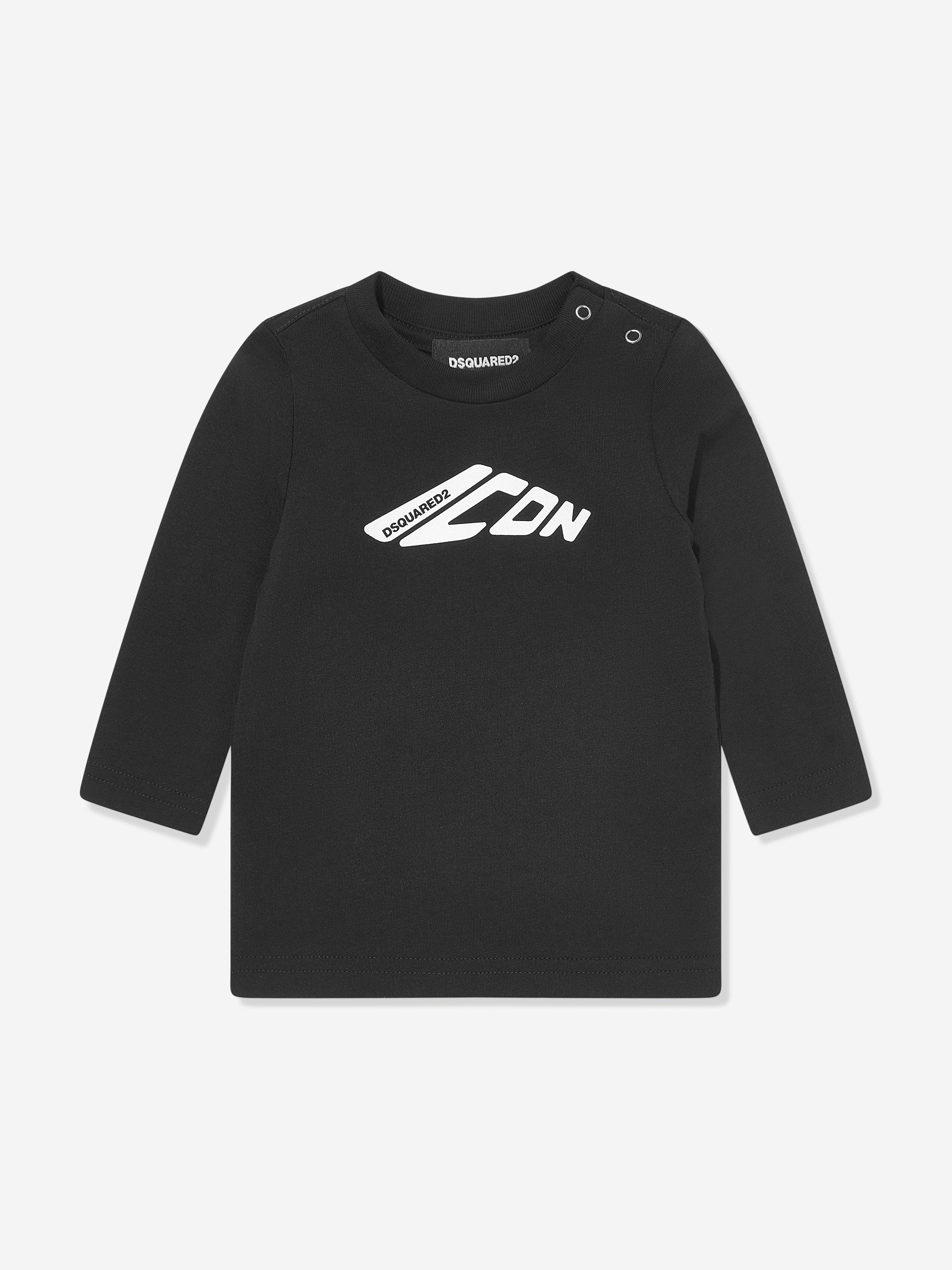 Dsquared2 Baby Long Sleeve Icon T-Shirt in Black Clearance Best