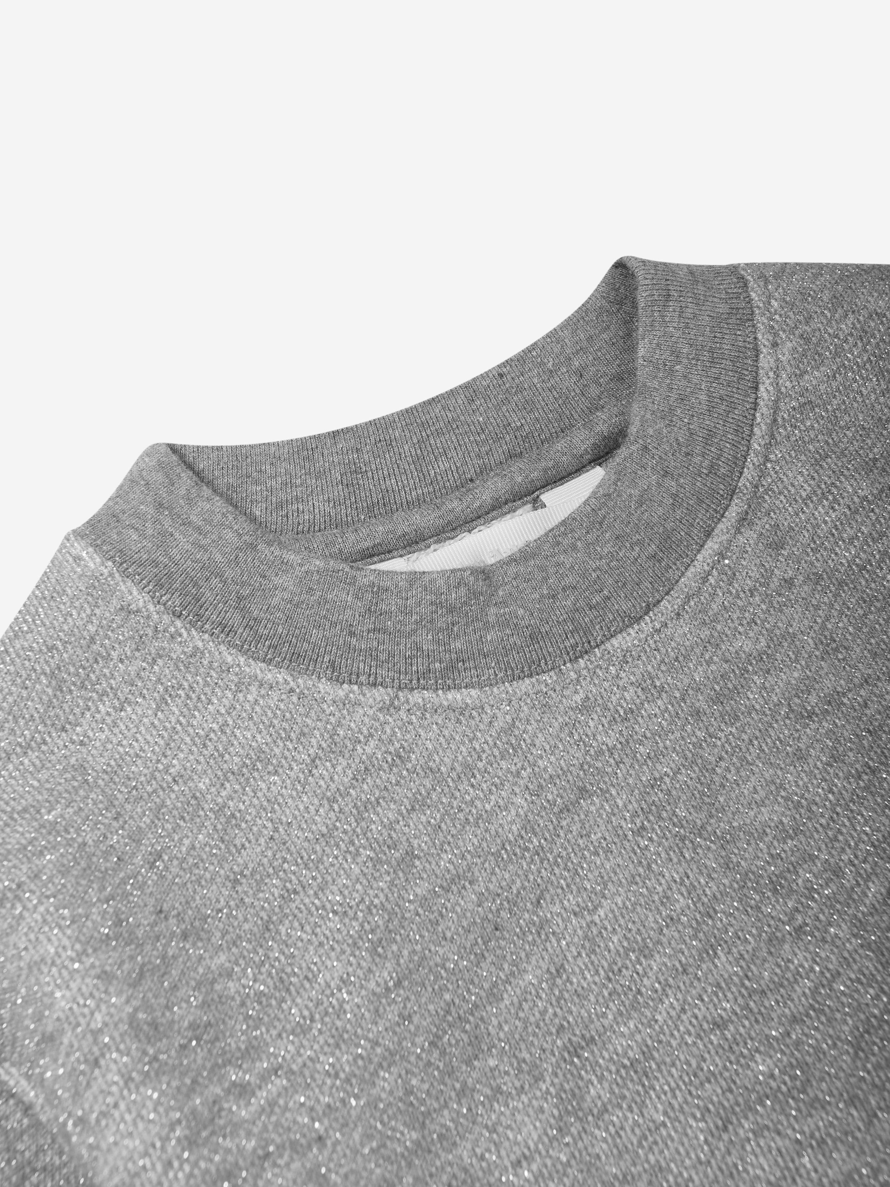 Palm Angels Girls Lurex Open Back Sweatshirt in Grey Perfect Sale Online