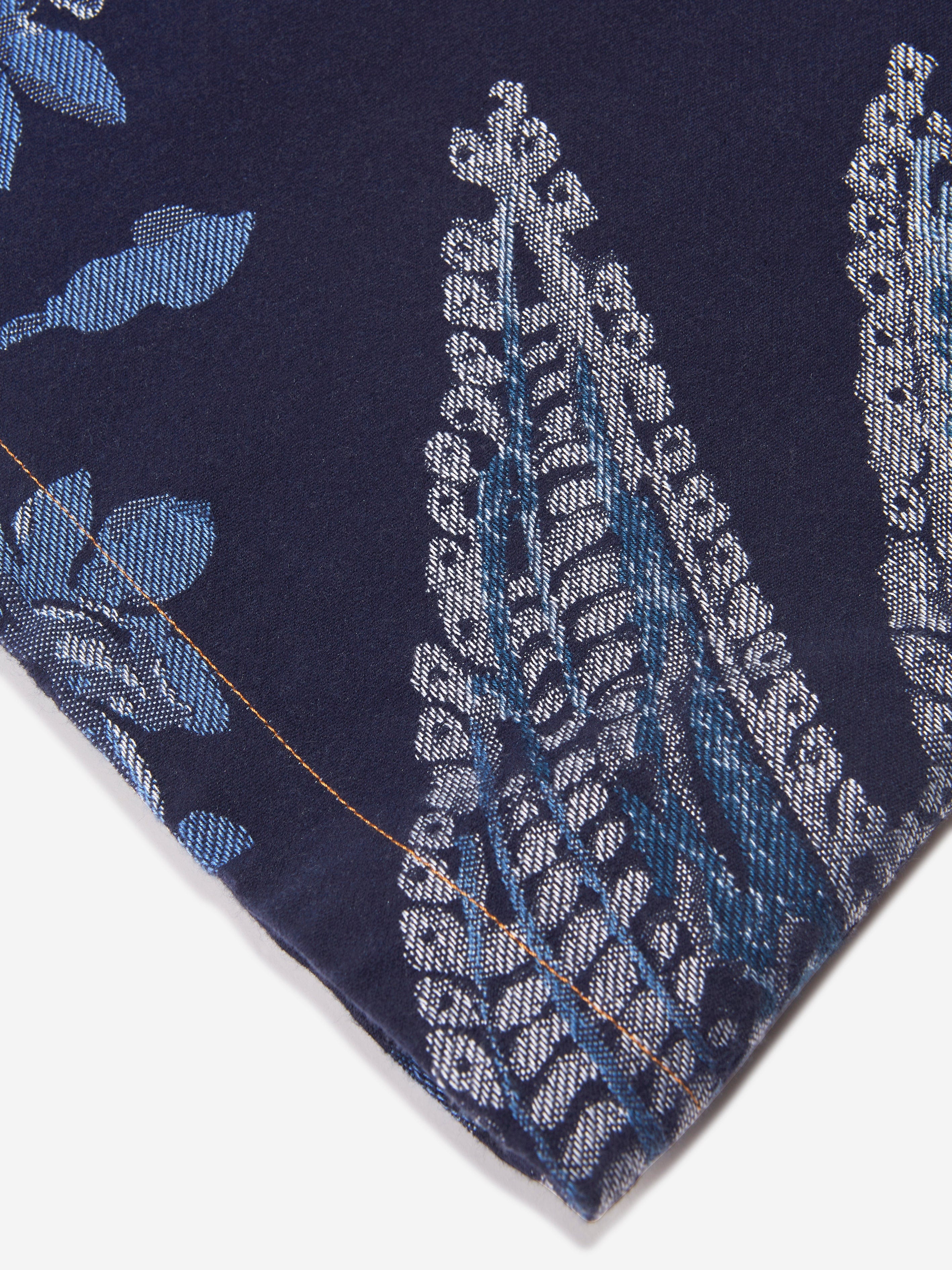Etro Girls Jacquard Bird And Flower Dress in Navy Fast Delivery For Sale