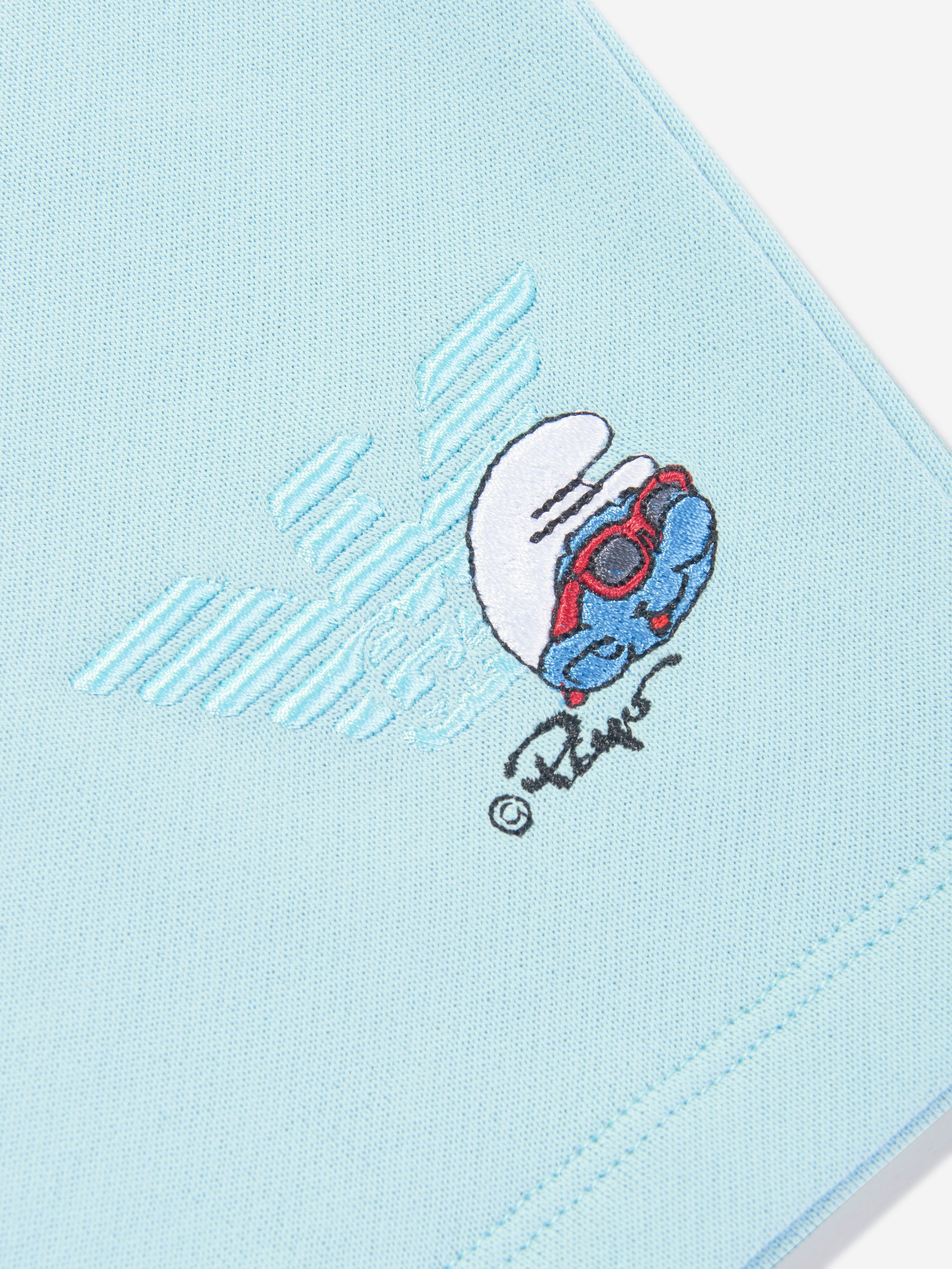 Emporio Armani Boys Smurf Logo Shorts in Blue Free Shipping Low Cost