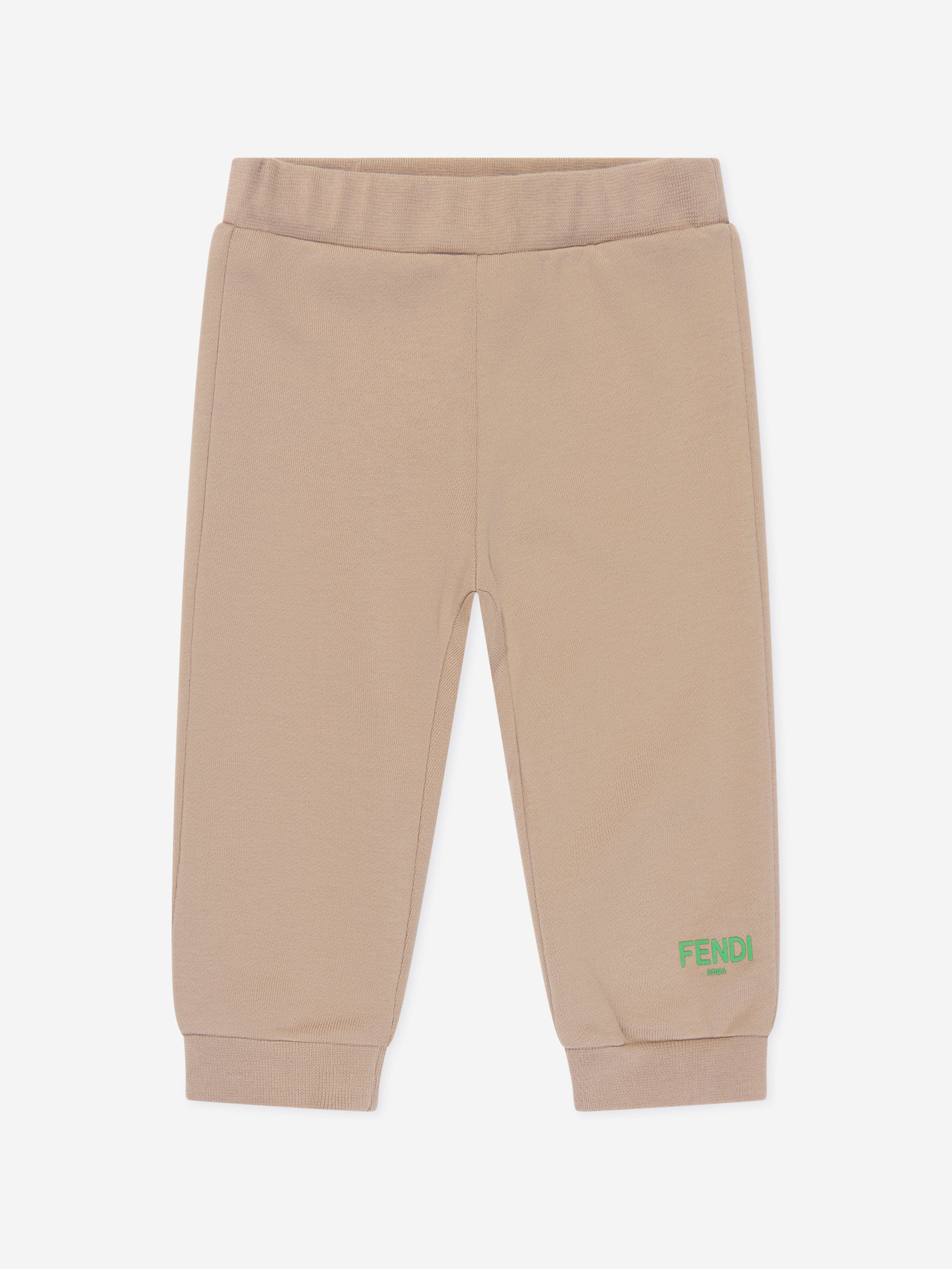 Fendi Baby Logo Joggers in Beige Pre Order