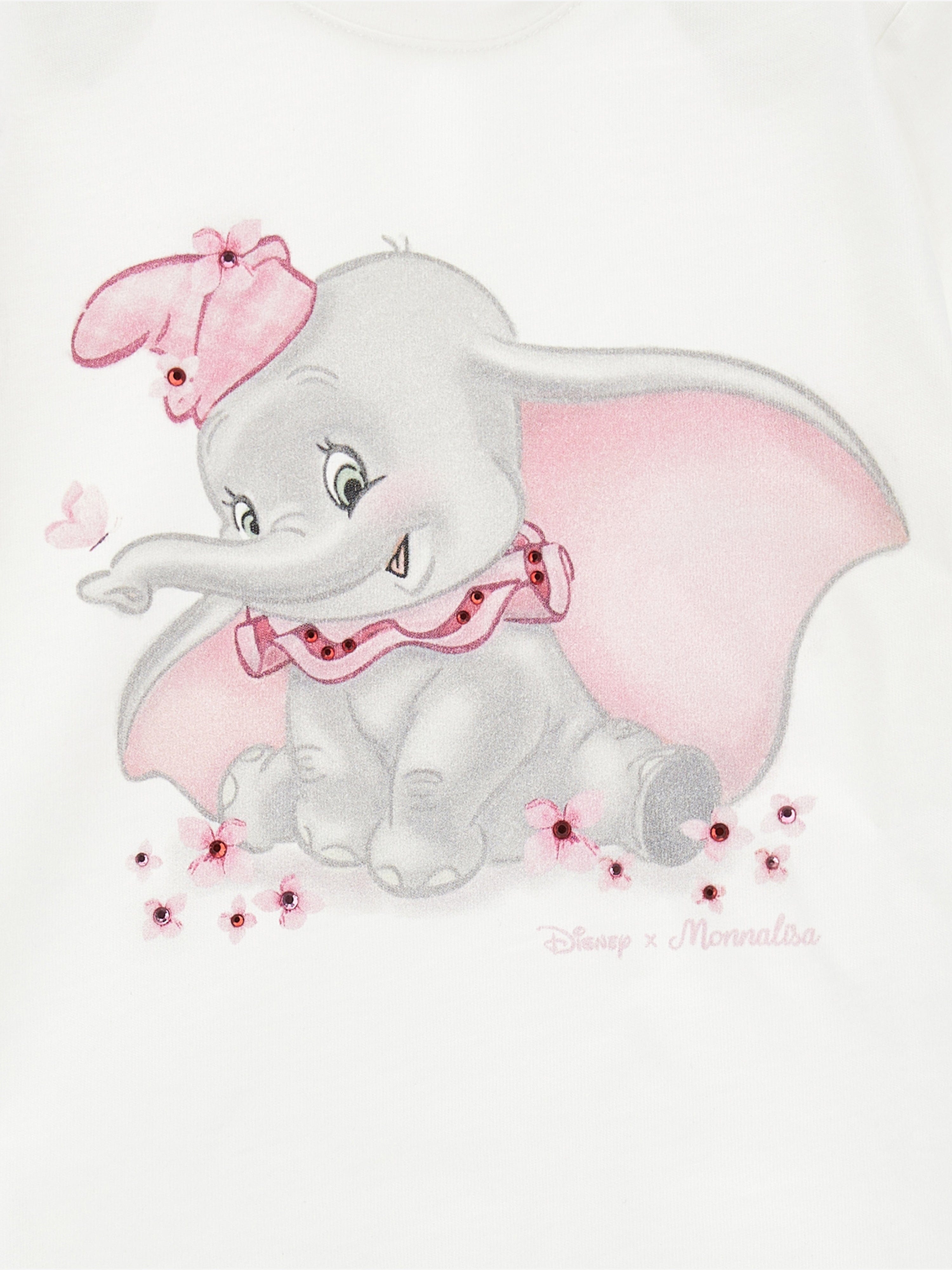 Monnalisa Baby Girls Long Sleeve Dumbo T-Shirt in Ivory Real Cheap Online