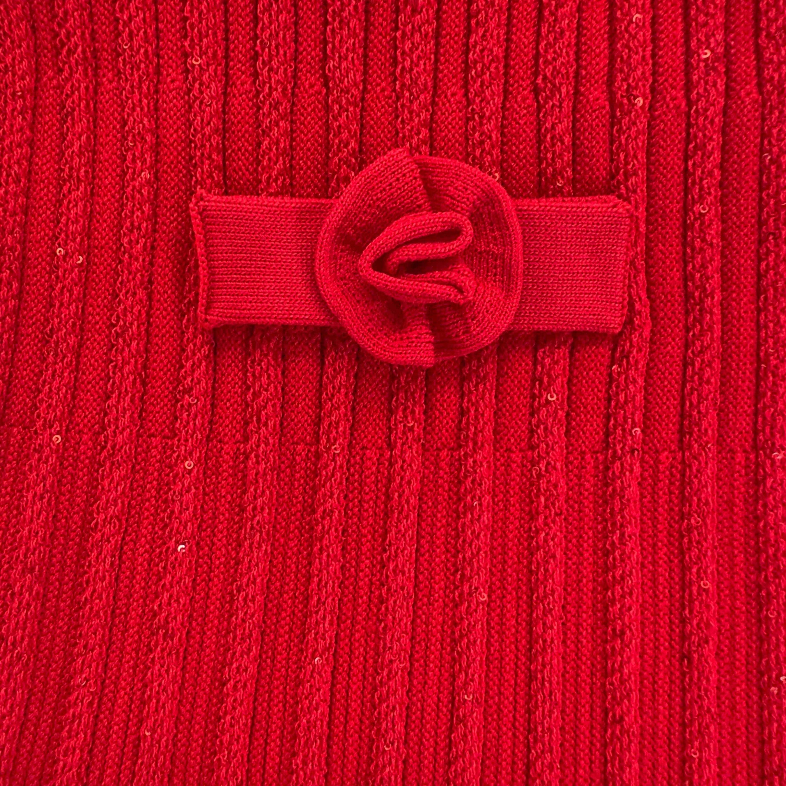 Girls Ribbed Knit Skirt in Red Shipping Discount Authentic