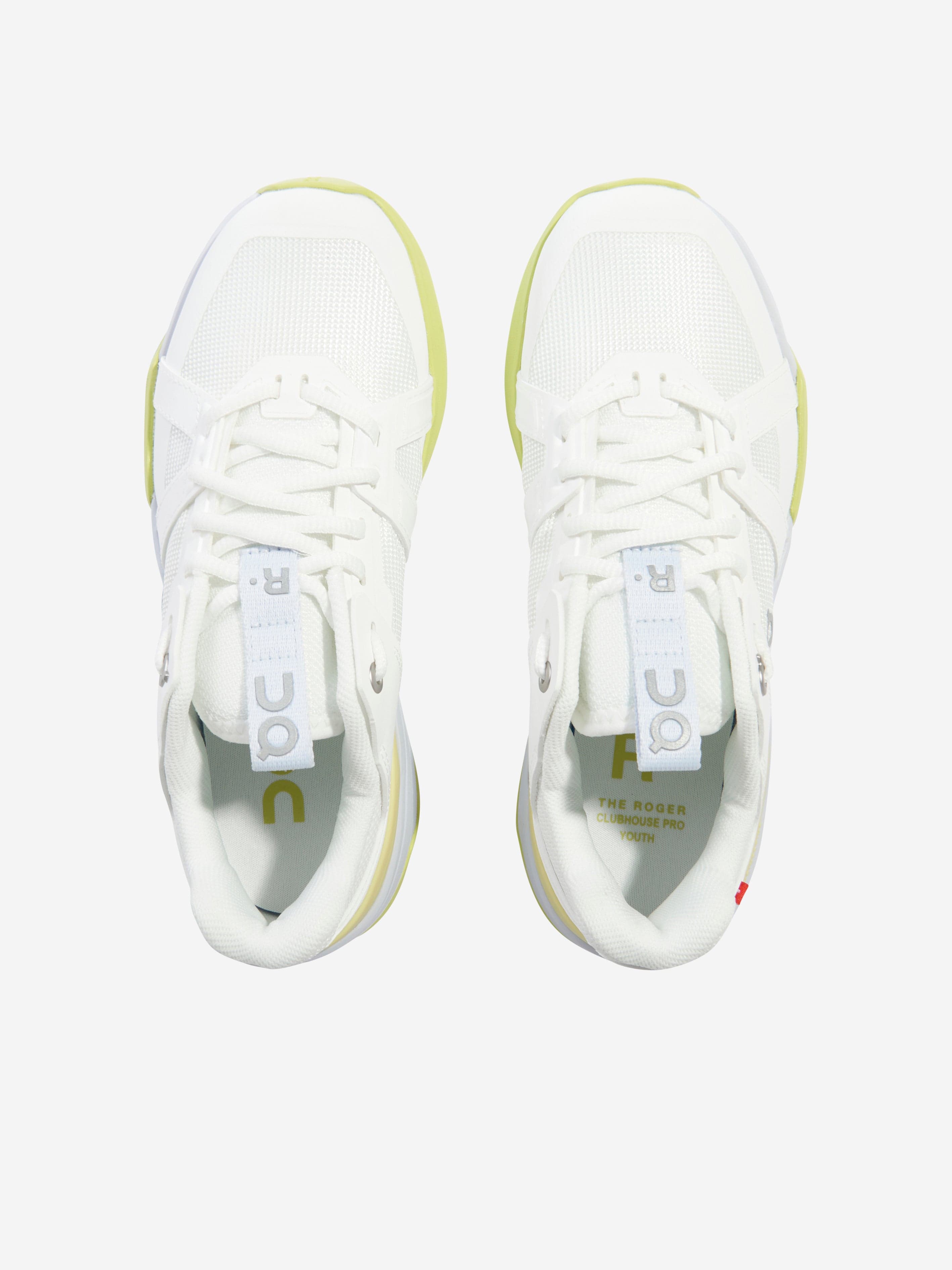 On Running Kids The Roger CH Pro Youth Trainers in White Sale Wide Range Of