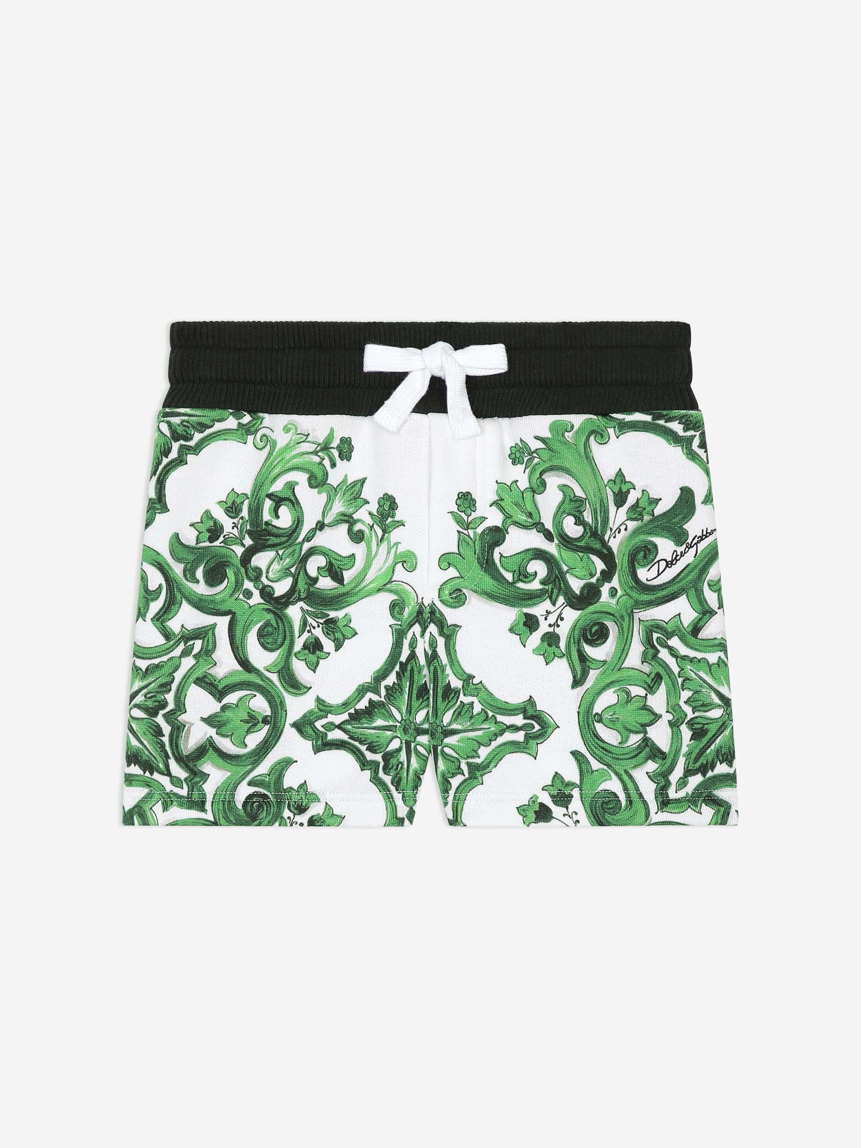 Dolce & Gabbana Baby Boys Maiolica Shorts in Green Cheap Shop