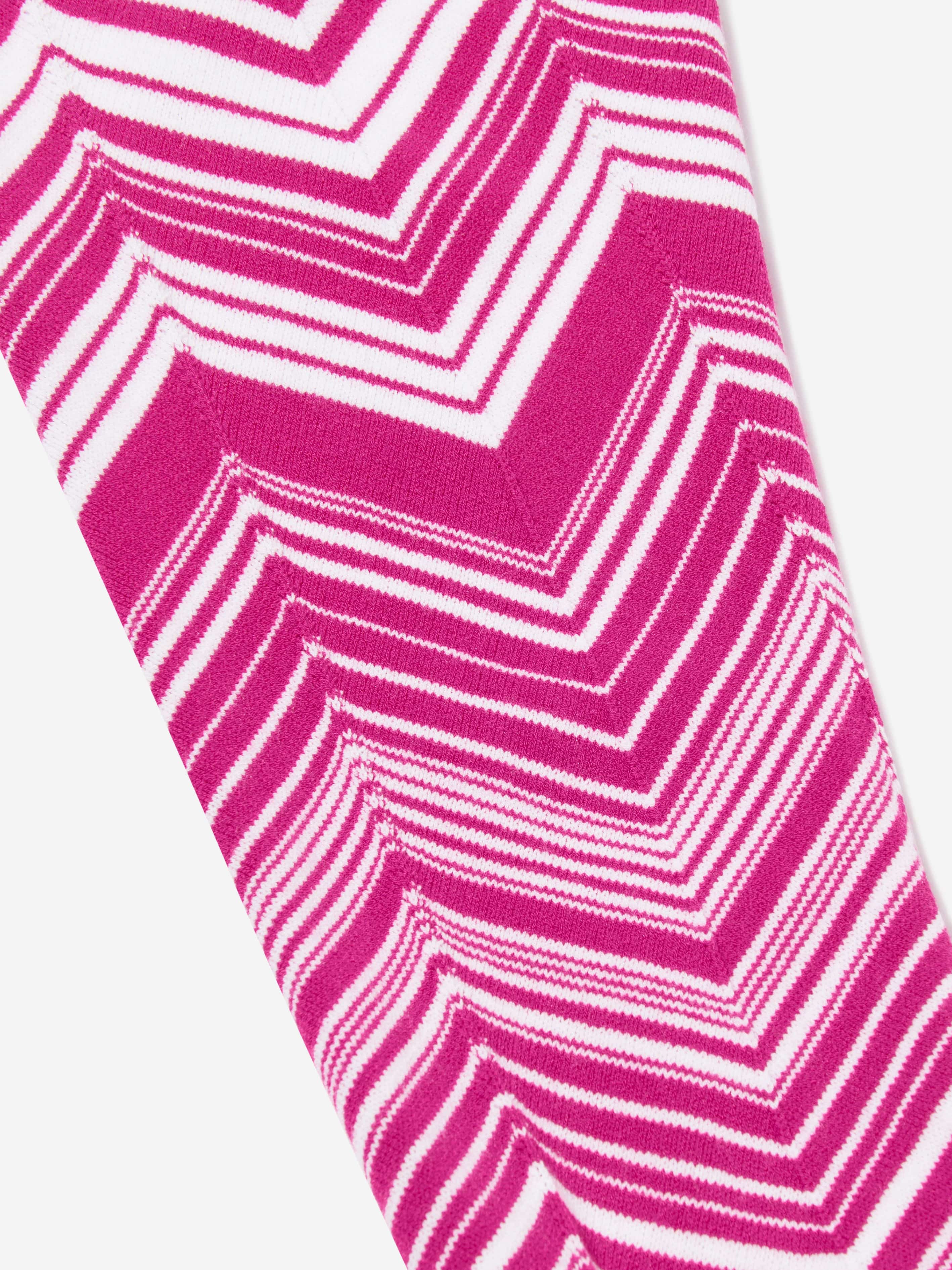 Missoni Girls Zigzag Knitted Leggings in Pink Popular Online