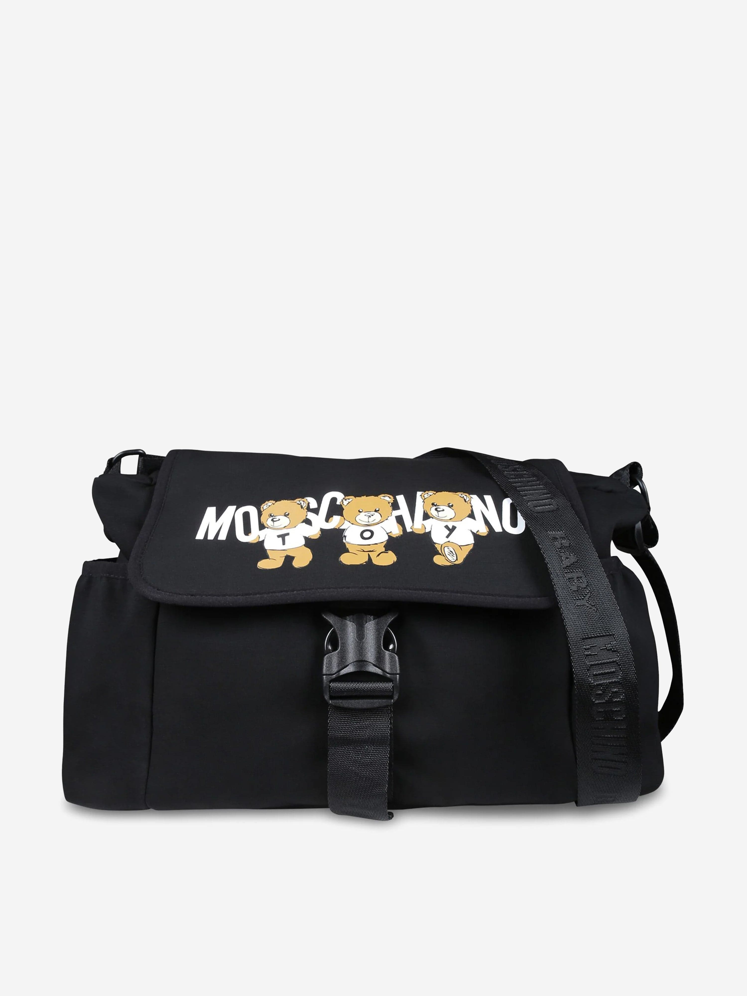 Moschino Baby Bear Logo Changing Bag in Black (40cm) Cheap Store