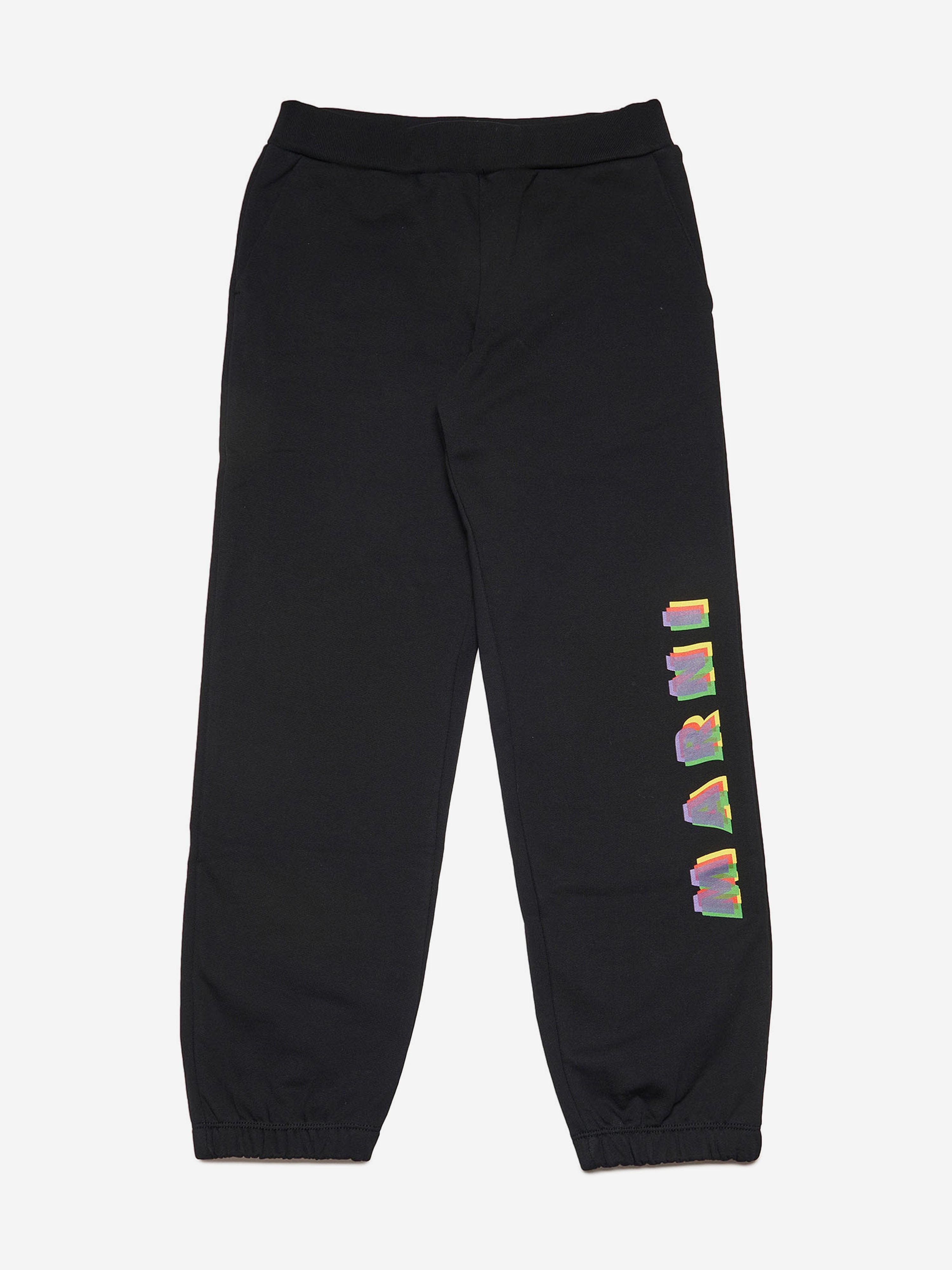 MARNI Kids Logo Joggers in Black Sale Sast