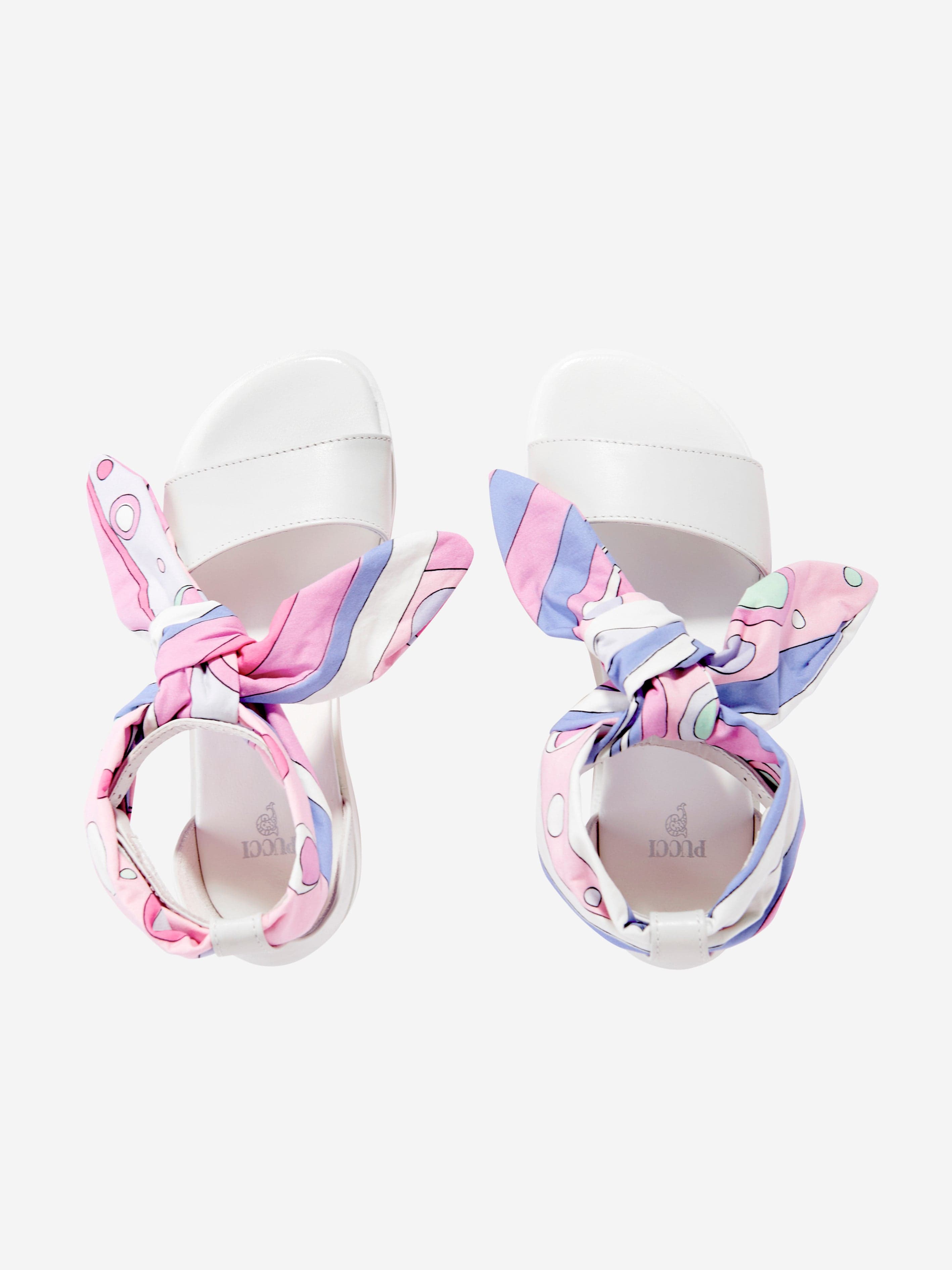 Girls Leather Fontane Sandals in Ivory For Sale Online