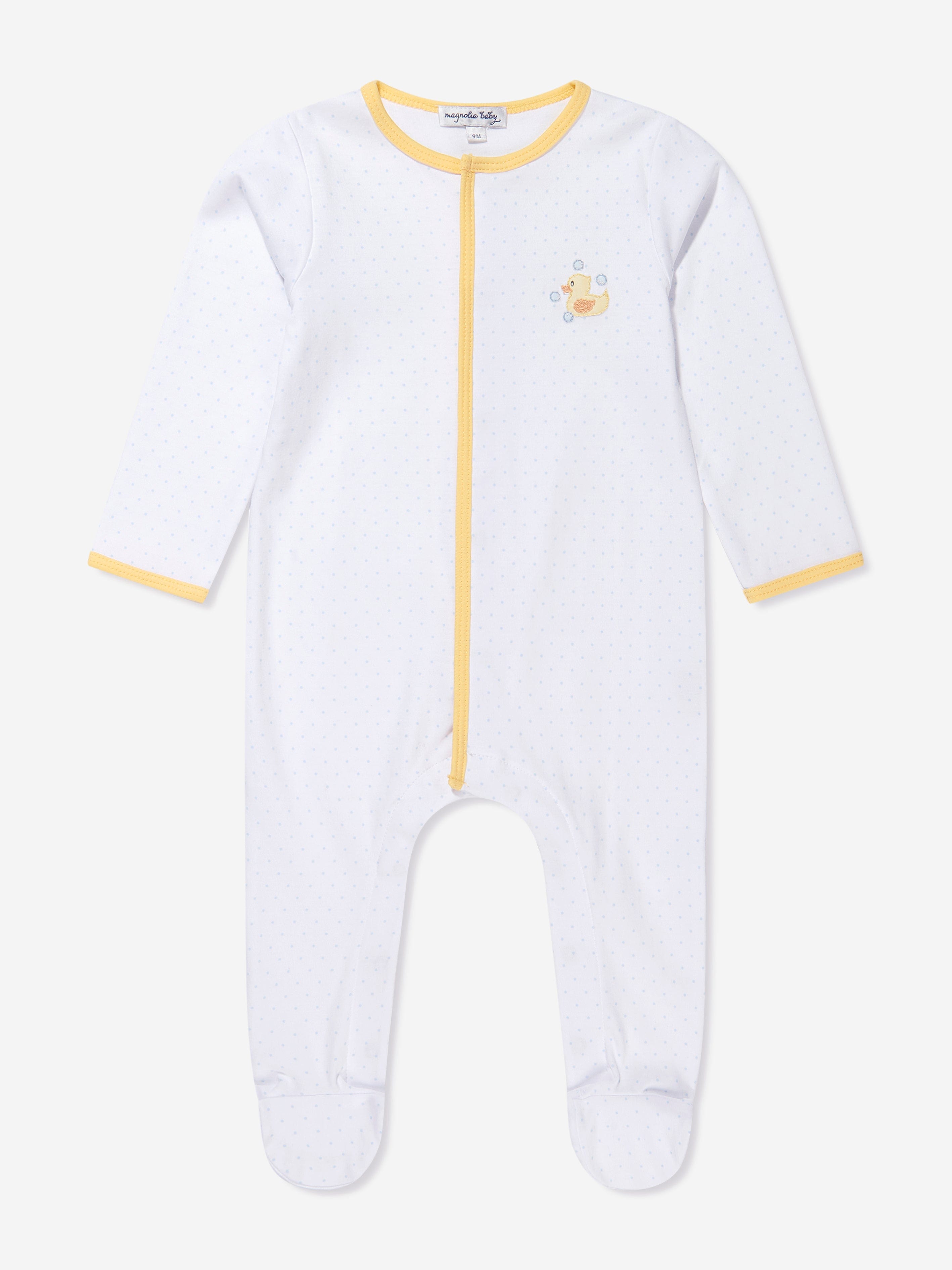 Magnolia Baby Baby Rubber Ducky Embroidered Babygrow in White Cheap Sale Low Pice