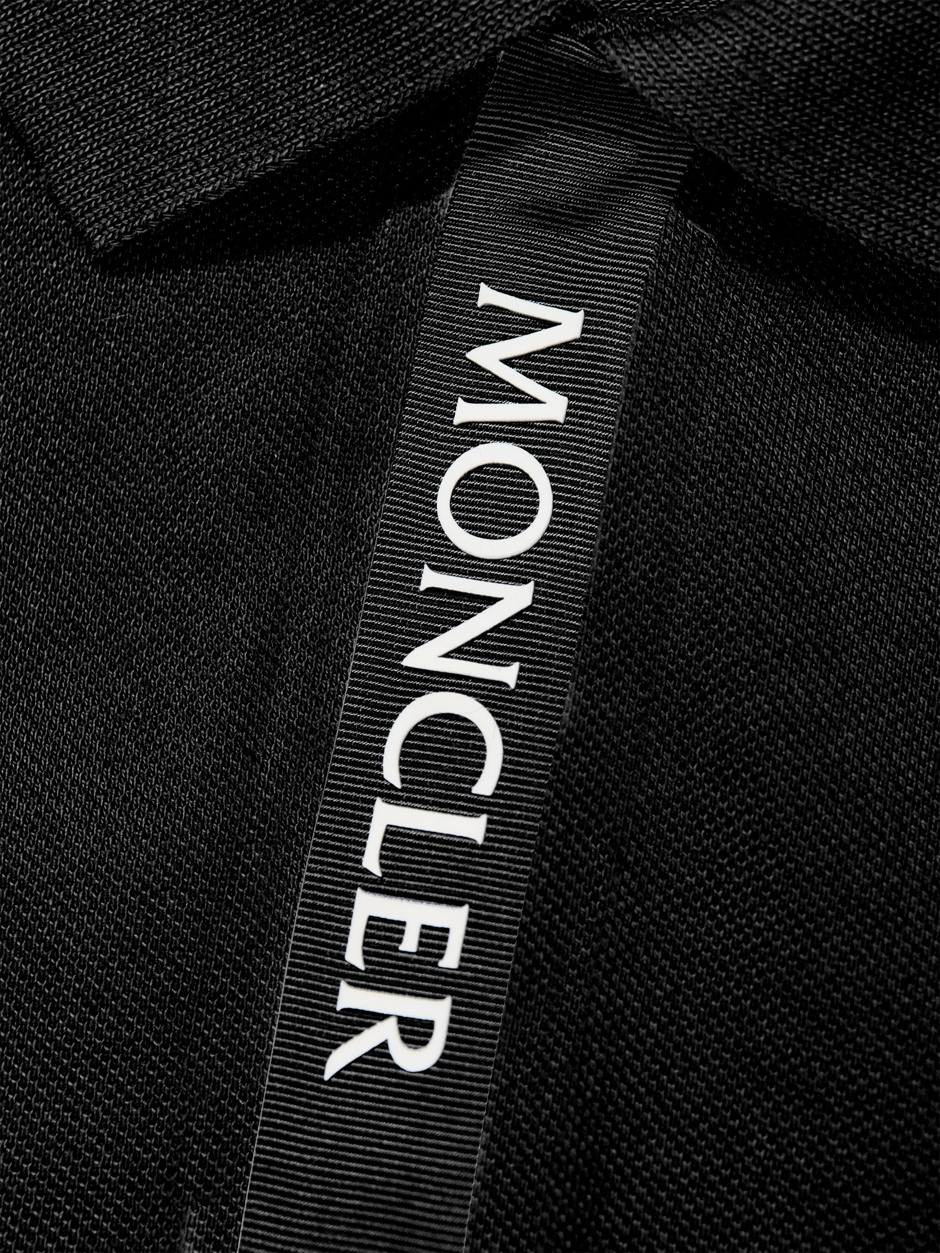 Moncler Enfant Boys Logo Polo Shirt in Black Free Shipping For Sale