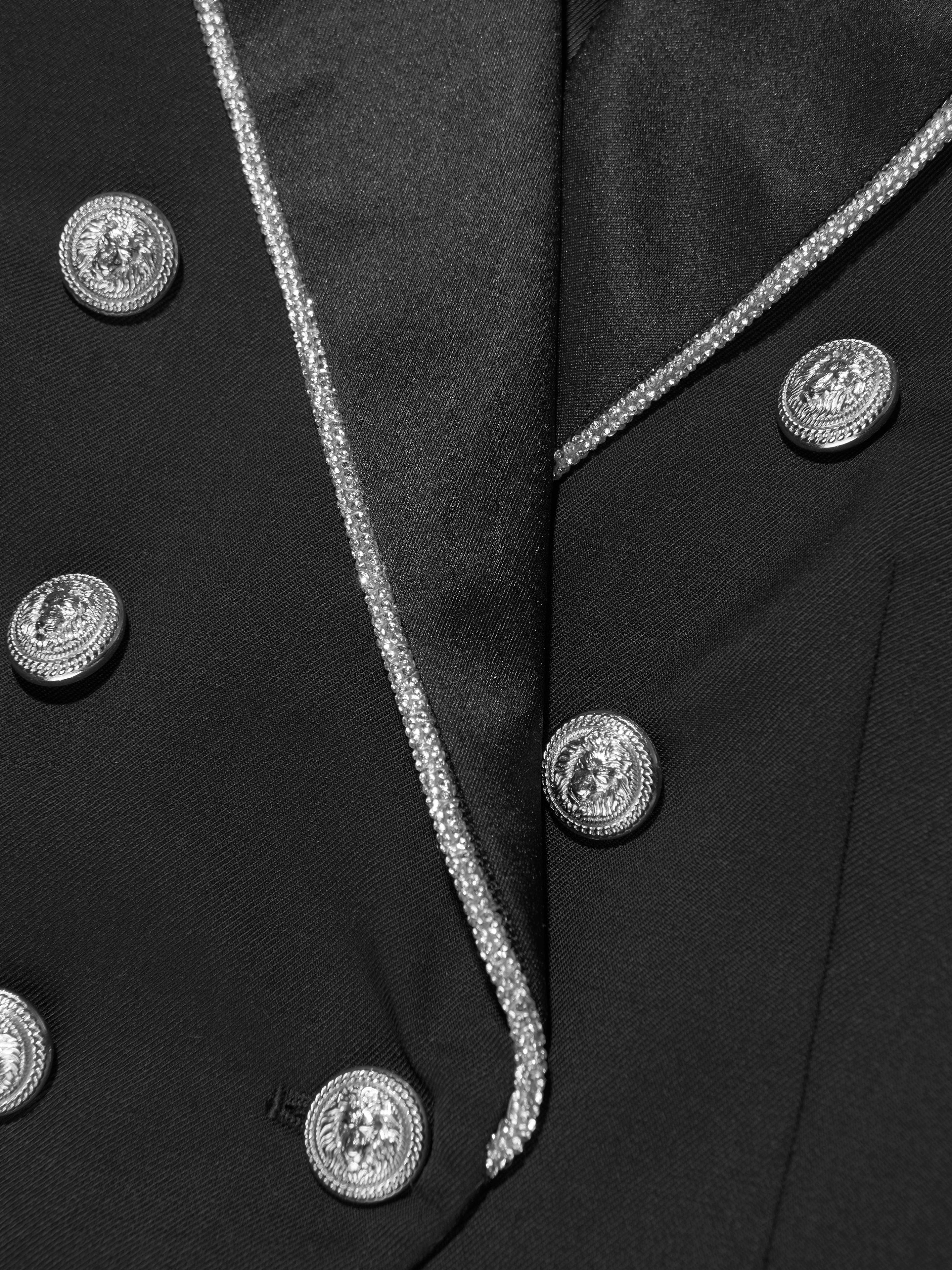 Balmain Girls Wool Suit Jacket in Black Online