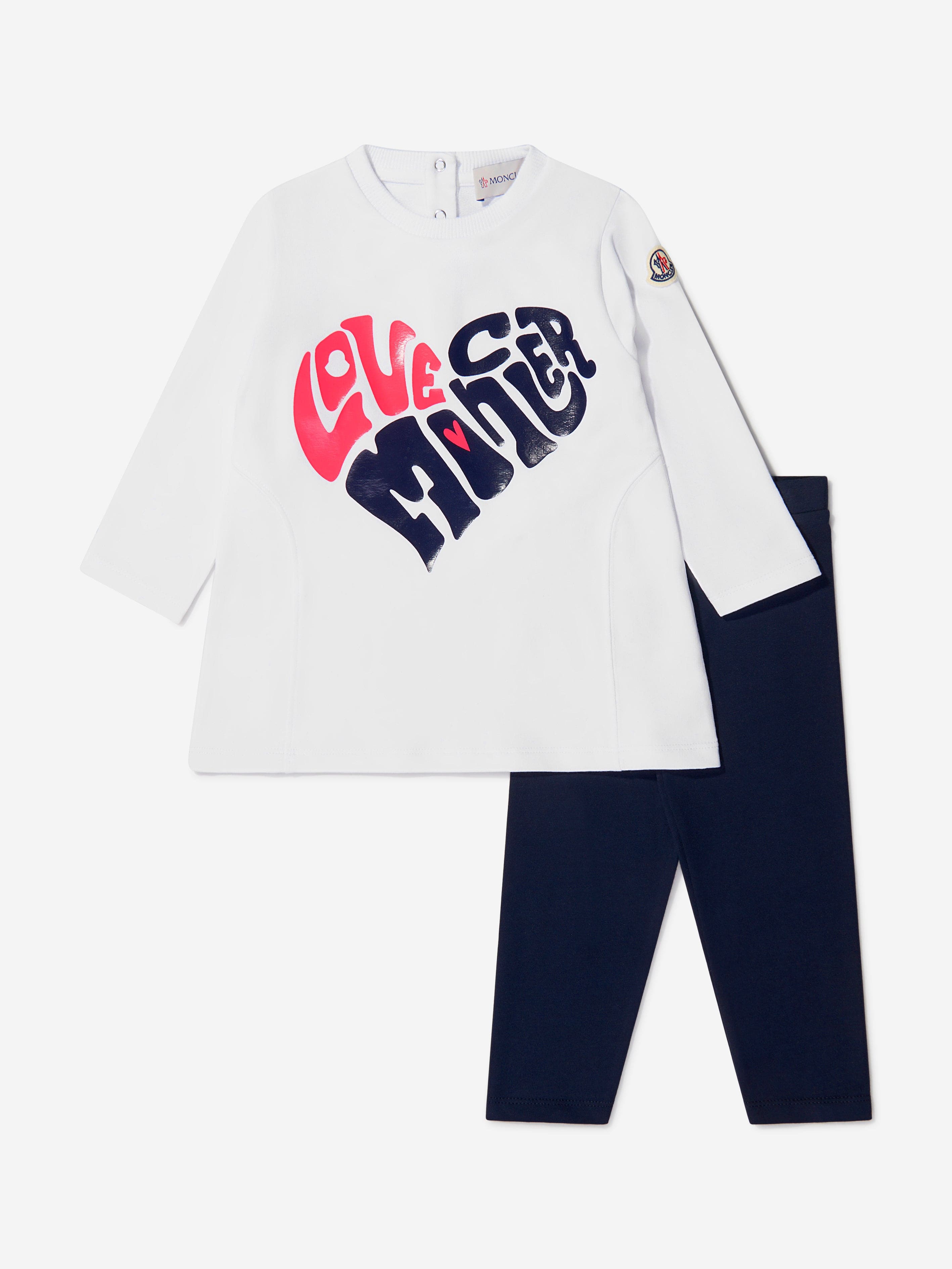 Moncler Enfant Baby Girls Logo Print Tracksuit Fast Delivery Sale Online