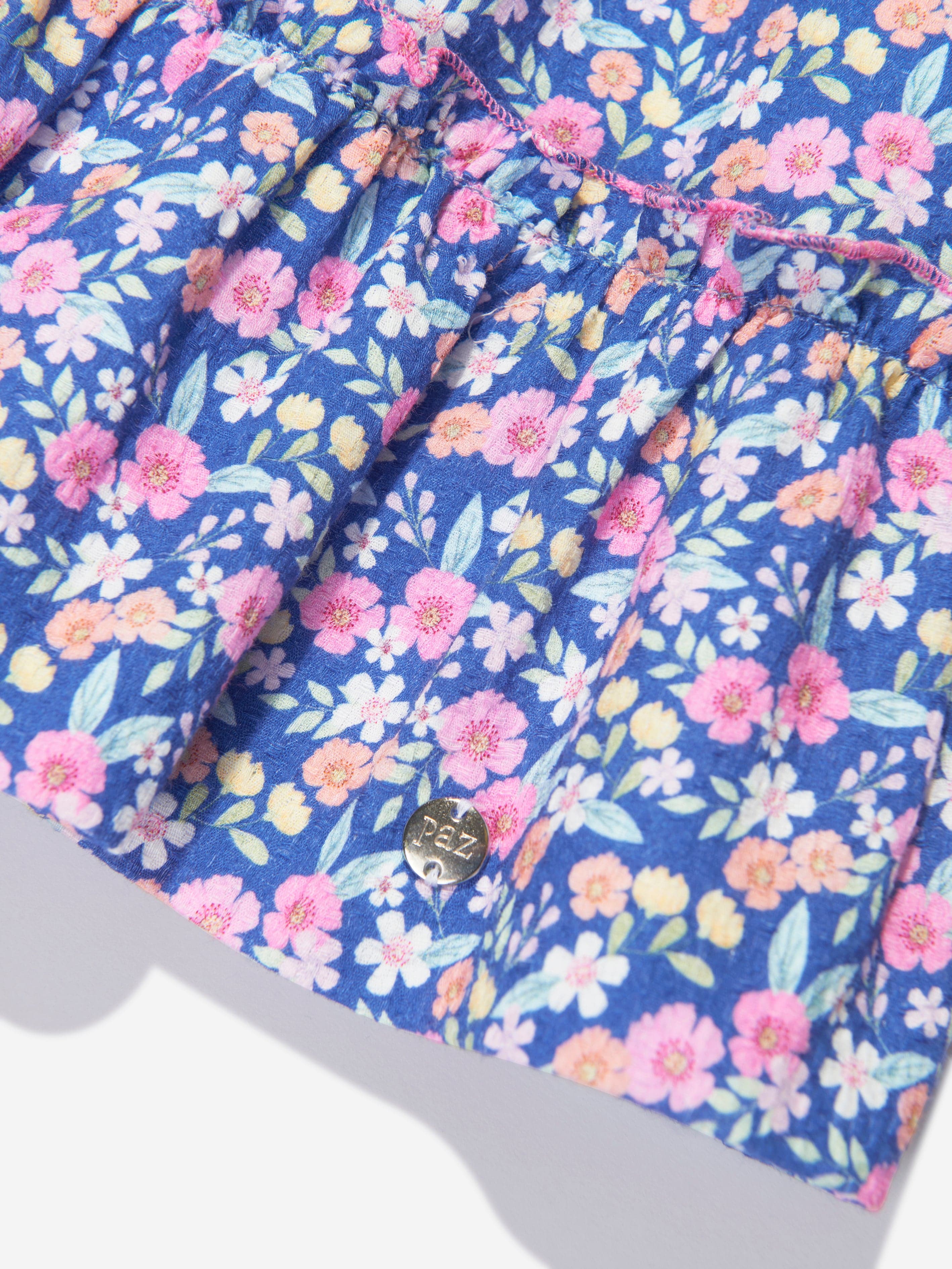 Paz Rodriguez Girls Floral Cotton Dress in Multicolour Free Shipping For Cheap
