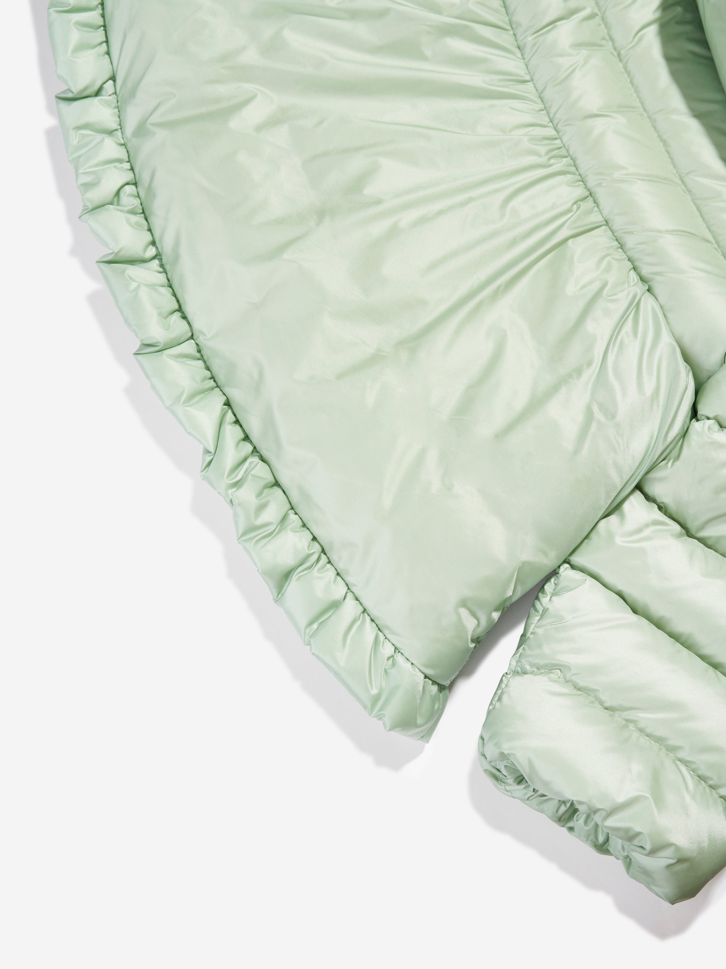 Moncler Enfant Baby Girls Down Padded Odile Jacket in Green Sale View