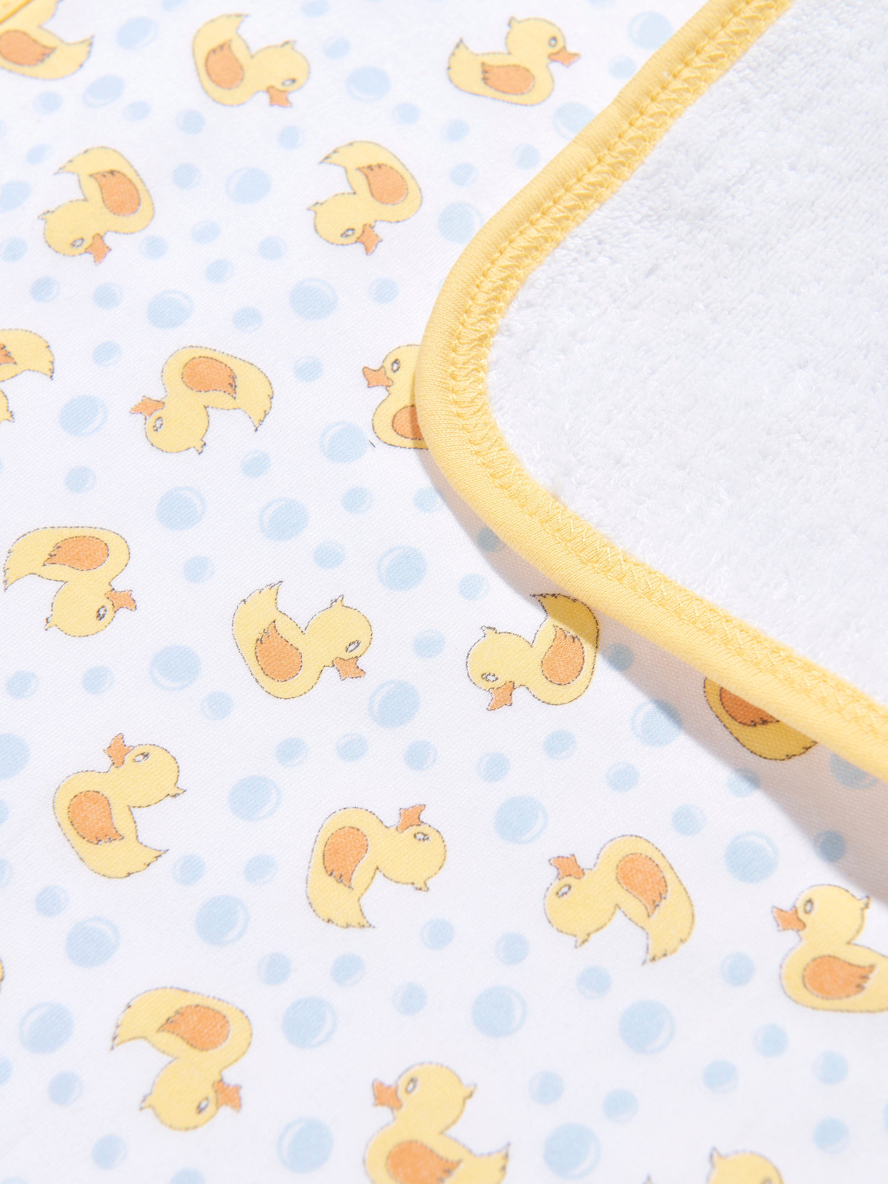 Magnolia Baby Baby Rubber Ducky Printed Burp Cloth in White Cheap