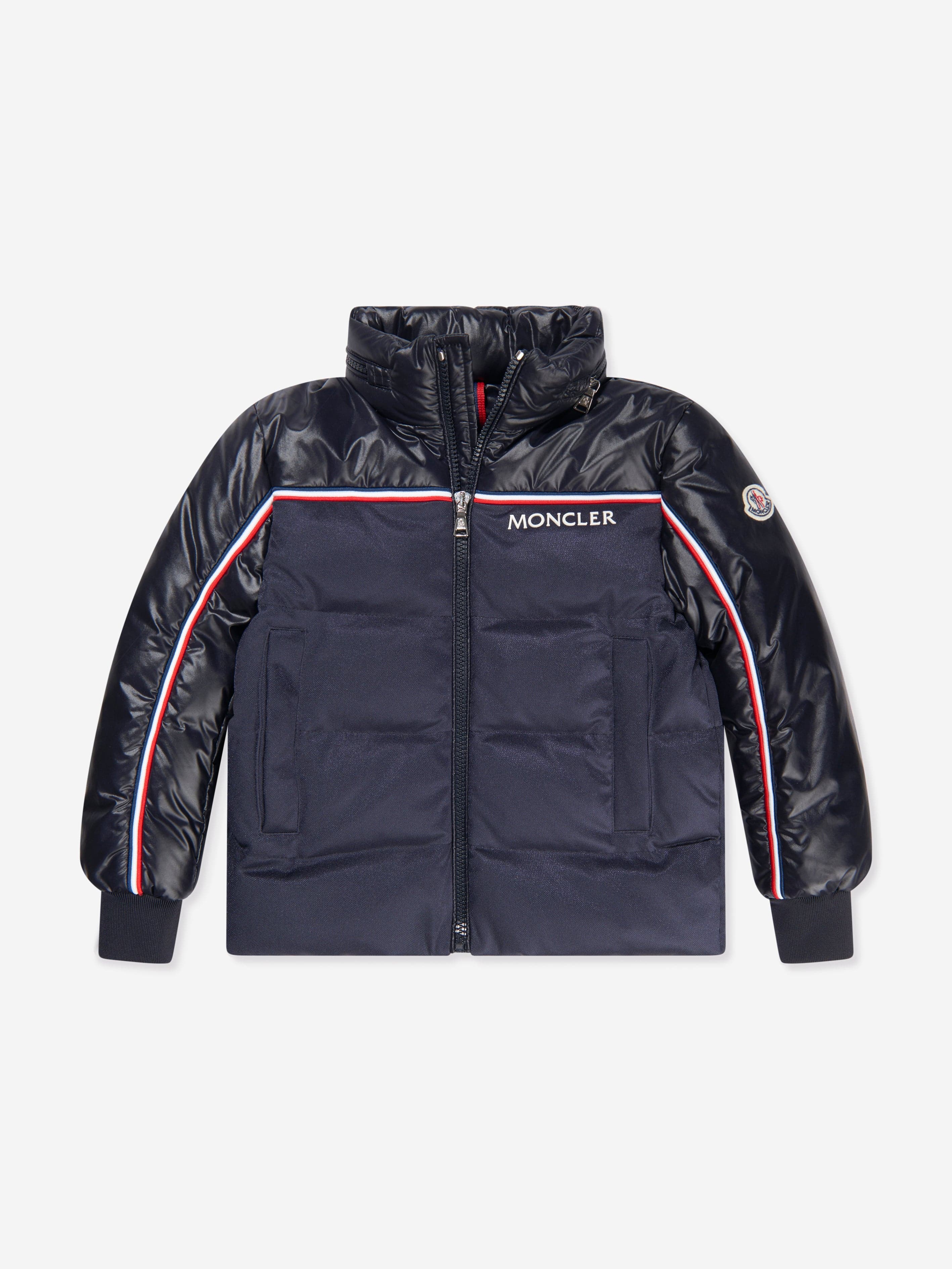 Moncler Enfant Boys Down Padded Michael Jacket in Navy Clearance Low Pice