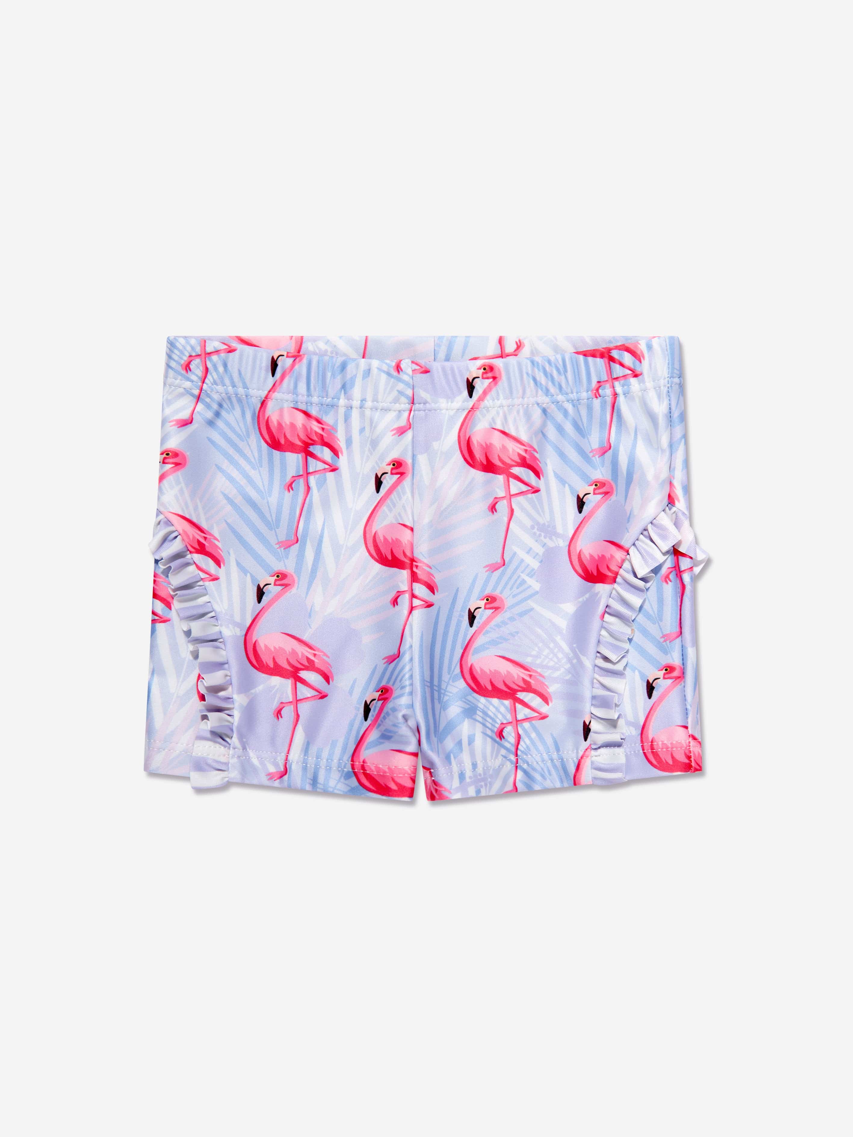 Soli Swim Baby Girls Flamingo Rash Guard and Shorts (UPF50+) in Purple Cheap New Arrival