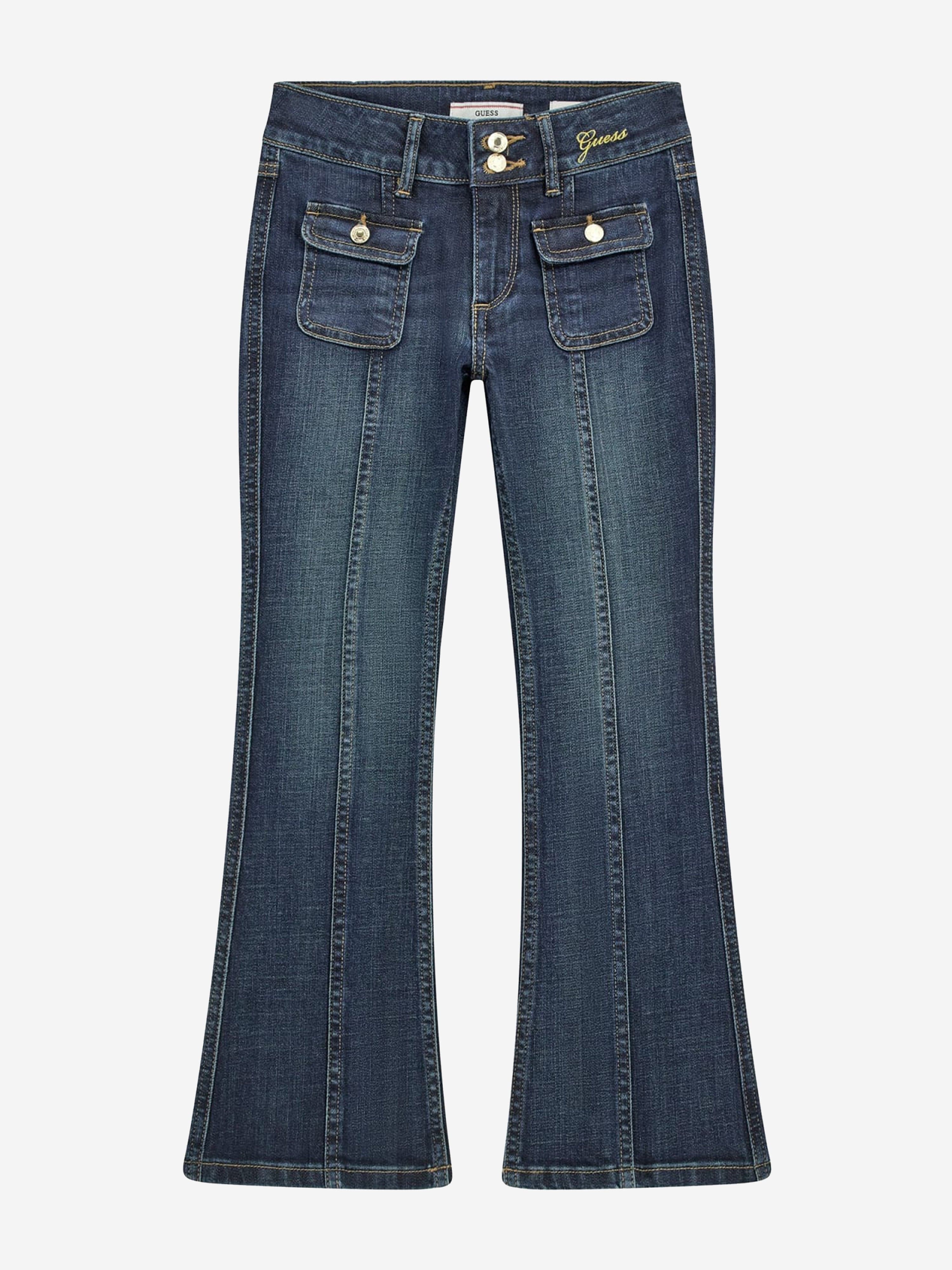 Girls Comfort Denim Bootcut Jeans in Blue Free Shipping Pices