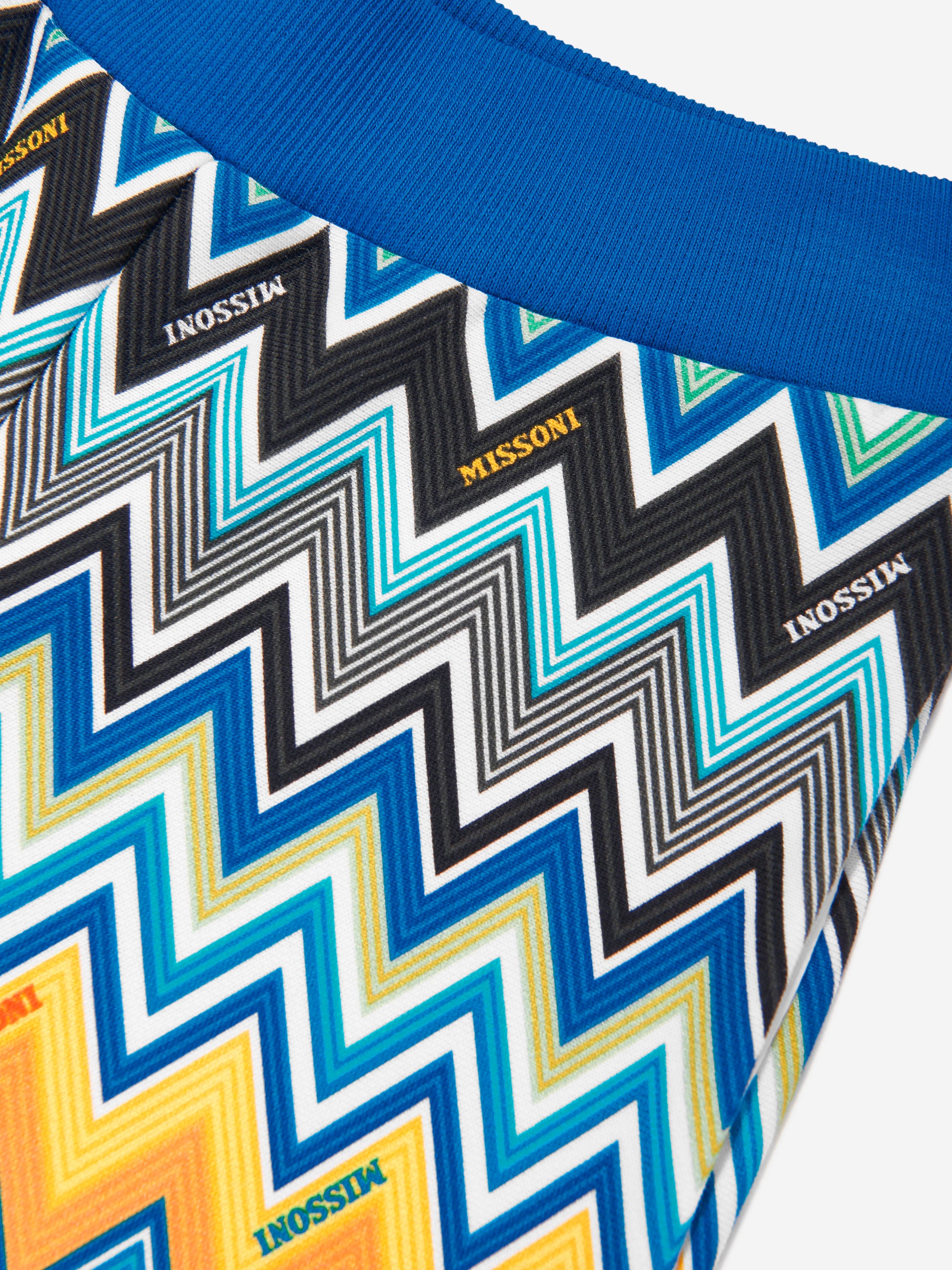 Boys Zigzag Jersey Shorts in Blue Clearance Pre Order