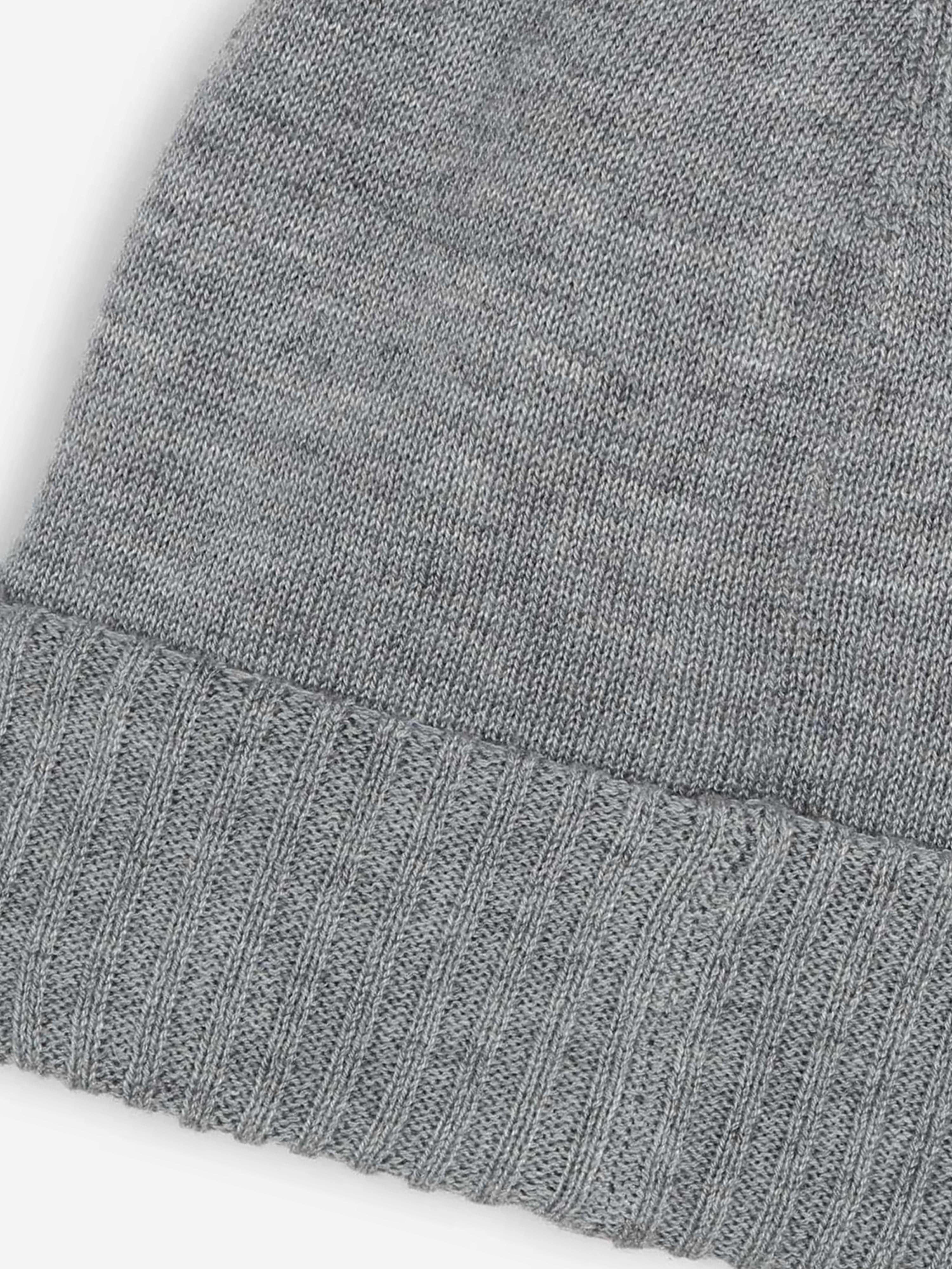 BOSS Boys Logo Badge Beanie Hat in Grey Cheap Online