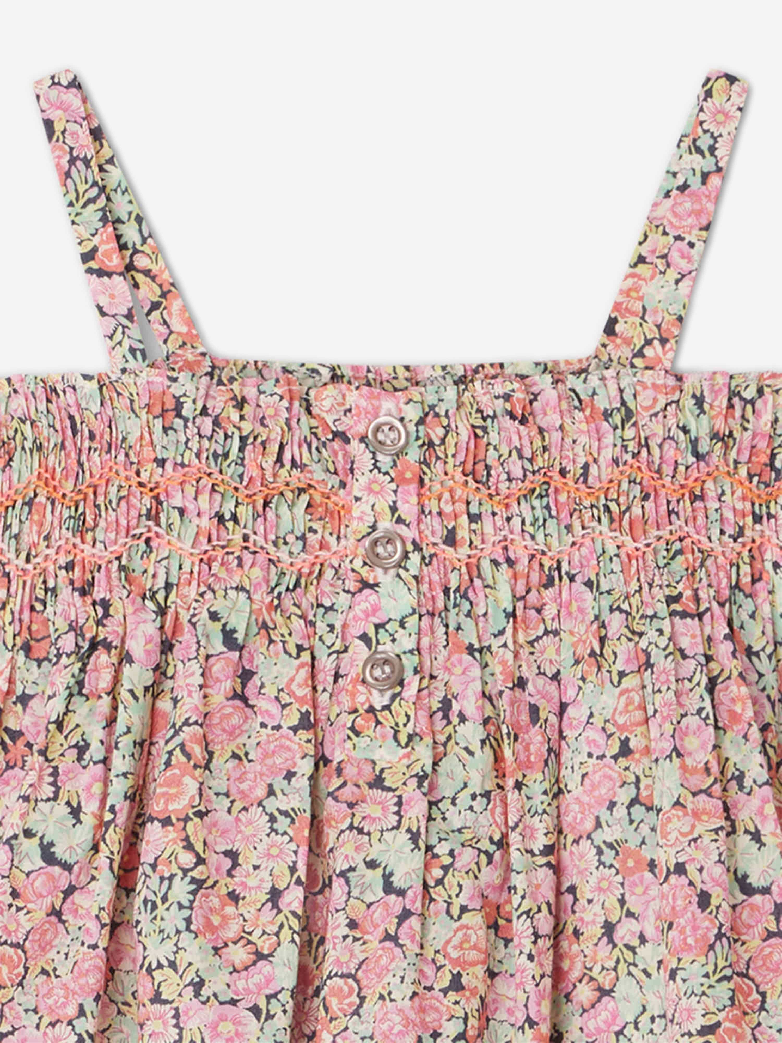 Bonpoint Baby Girls Fabricia Smocked Dress in Multicolour Cheap Sale Visit New