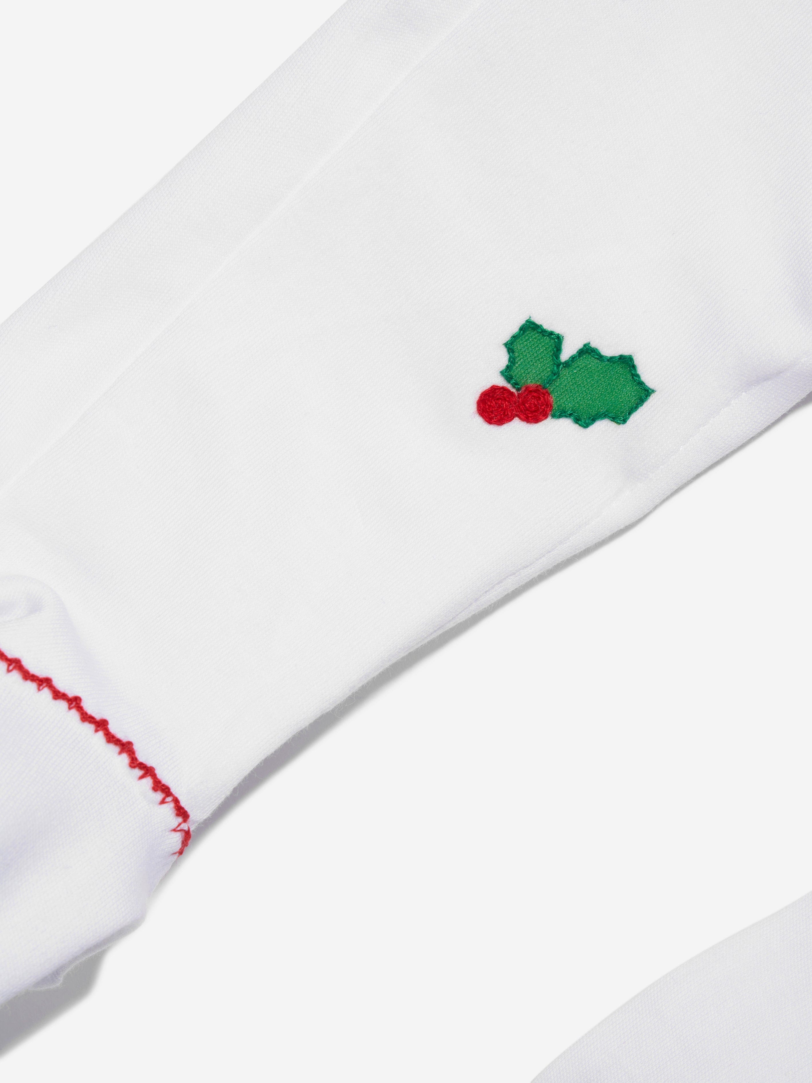 Magnolia Baby Baby Winking Santa Embroidered Babygrow in White Buy Cheap 2025