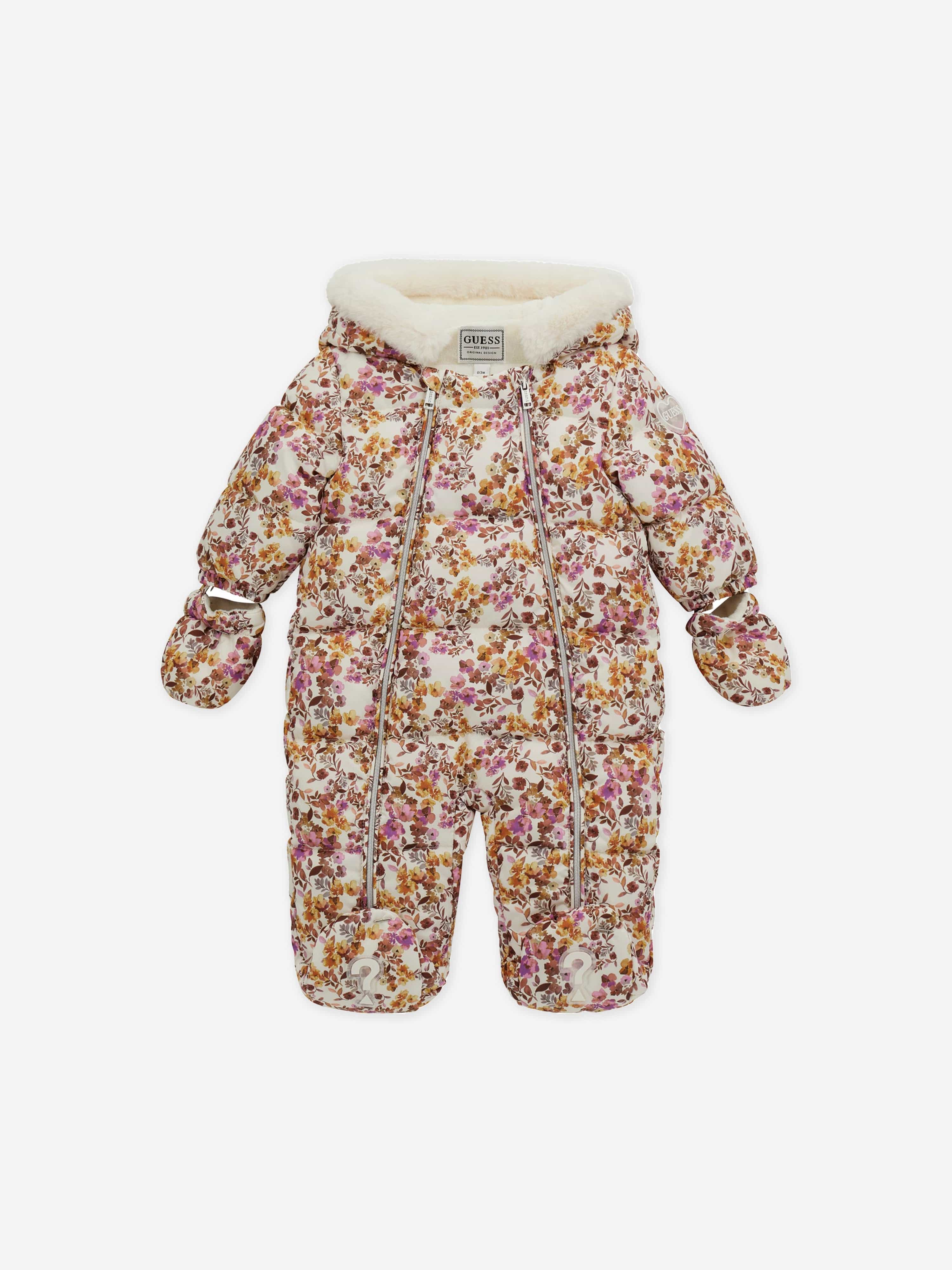 Guess Baby Girls Floral Snowsuit in Pink Cheap Low Shipping Fee