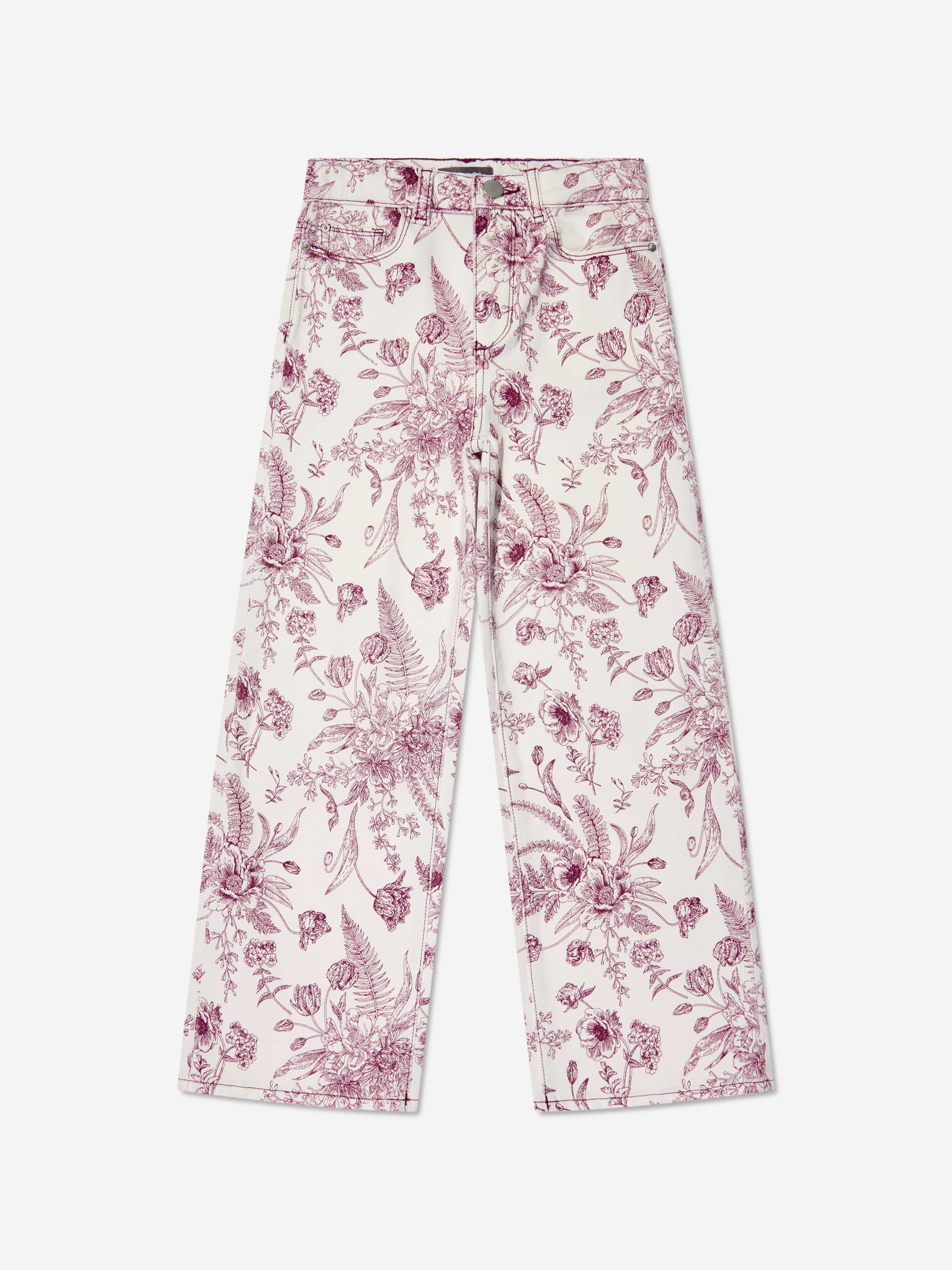 DL1961 Girls Lily Wide Leg Jeans in White Clearance Get Authentic