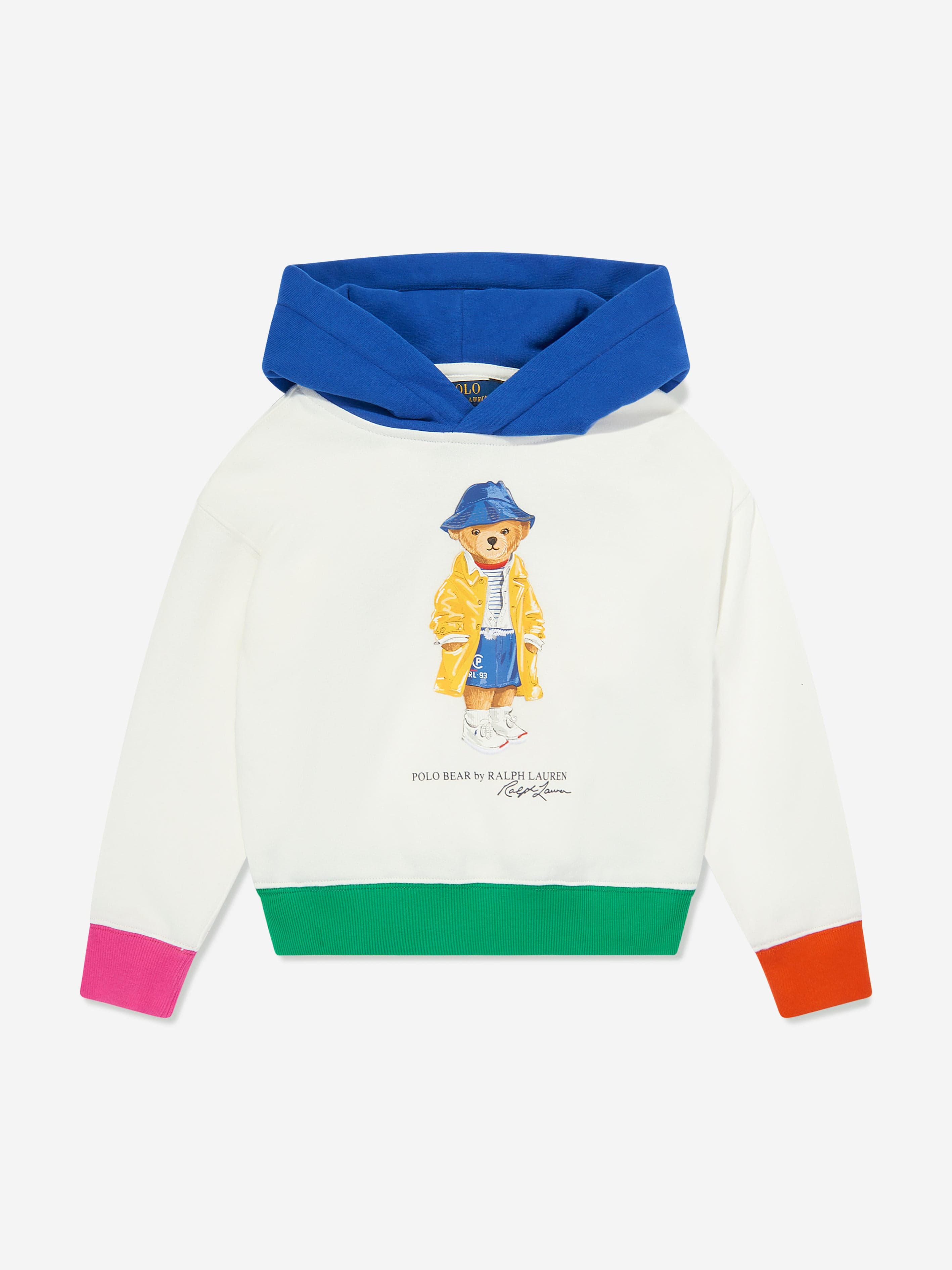Girls Polo Bear Hoodie in White Cheap For Nice