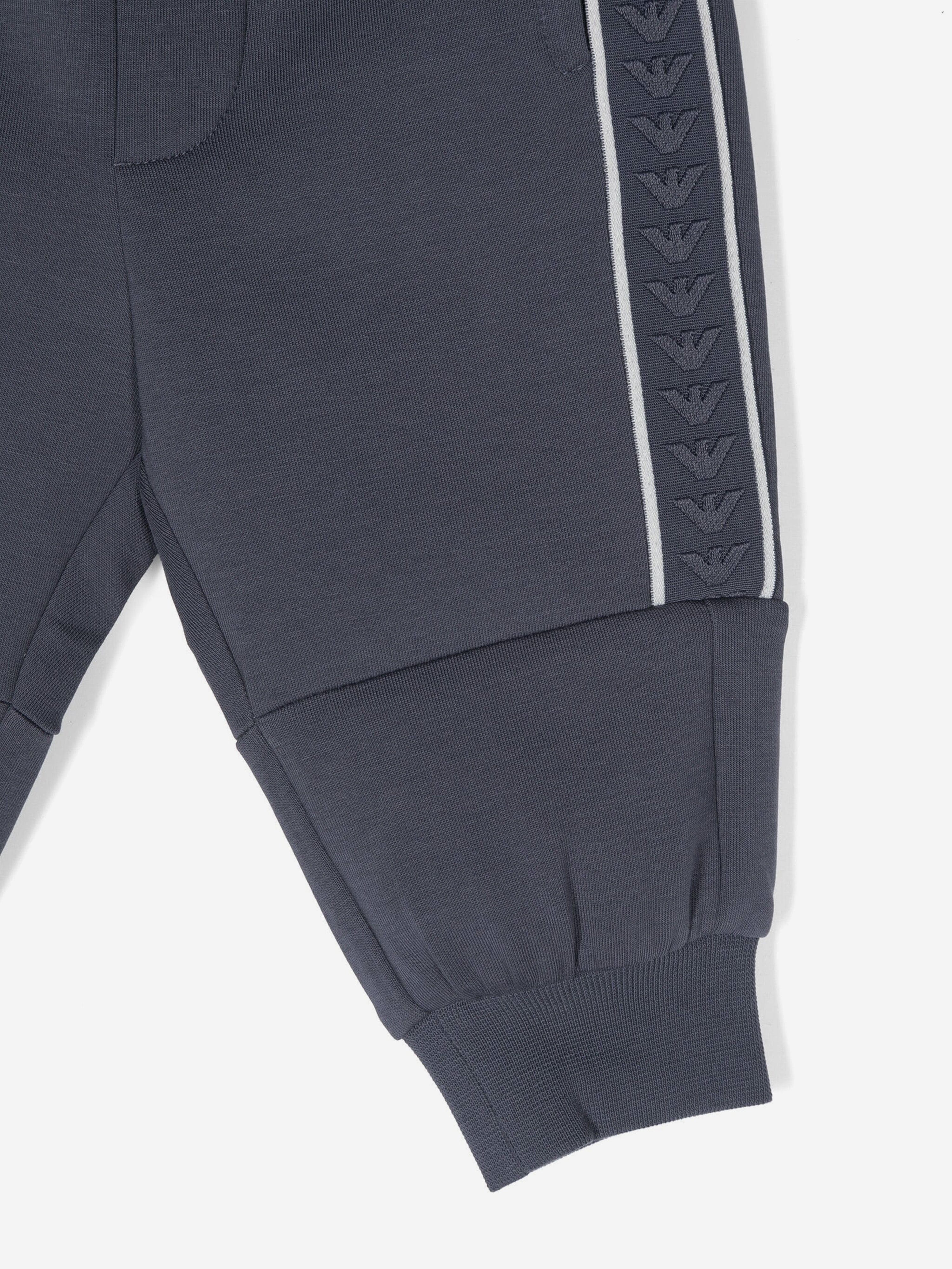 Emporio Armani Baby Boys Logo Joggers in Blue Amazon Cheap Online