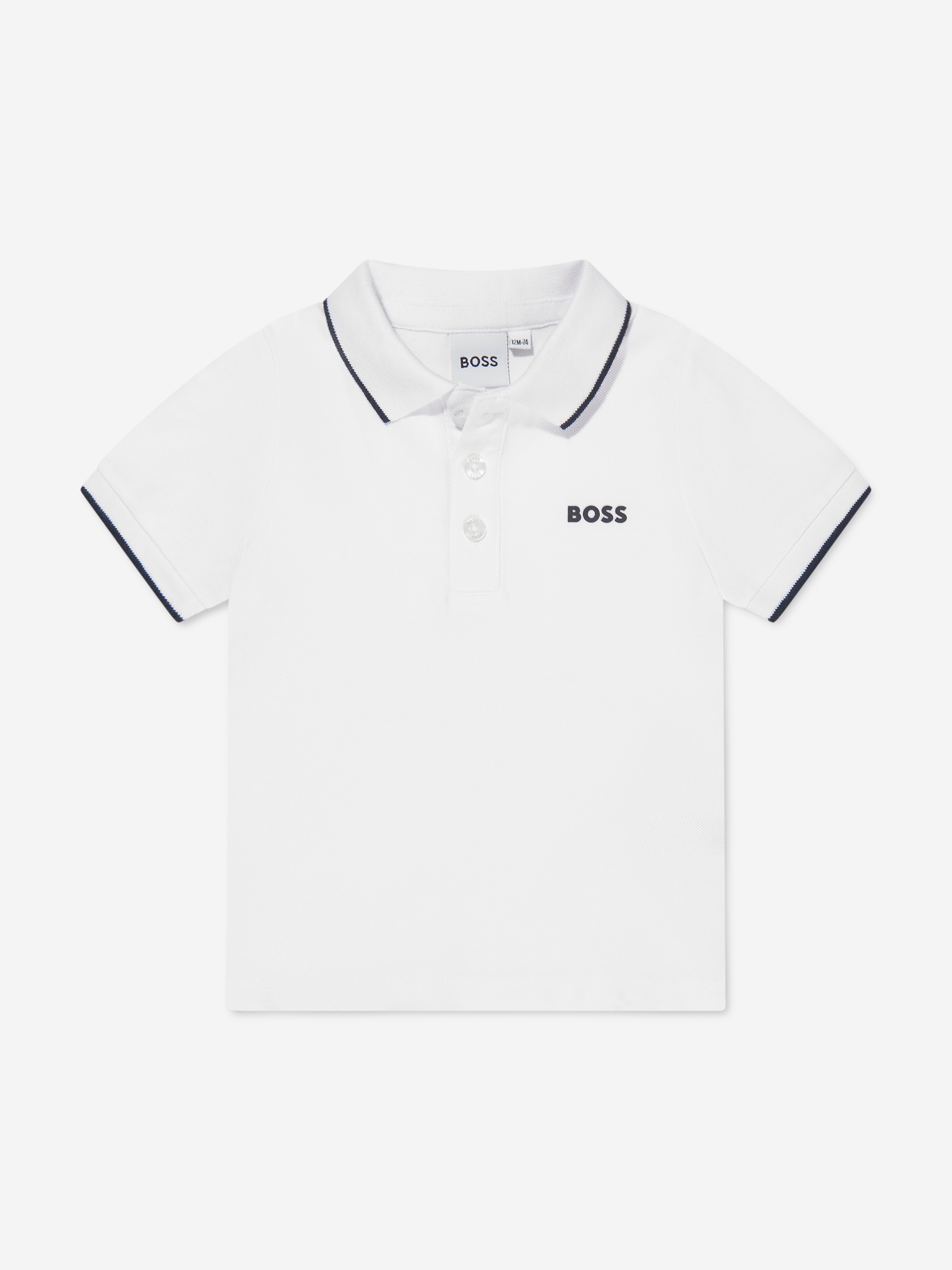 BOSS Baby Boys Logo Polo Shirt in White Cheap Sale Collections